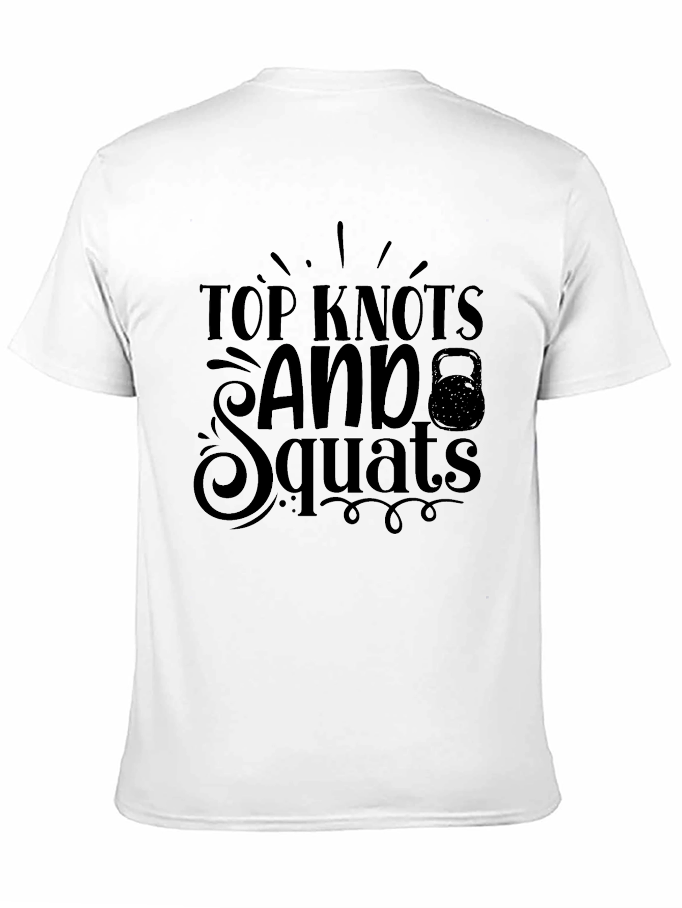 Top Knots & Squats Graphic Tee - Black