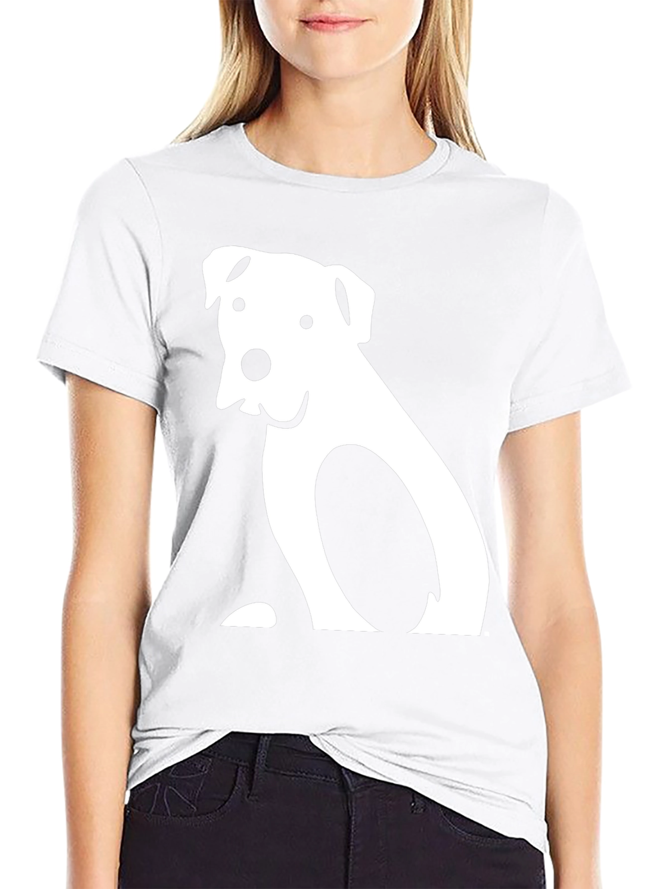 Dog Graphic T-Shirt - Black Cotton Tee
