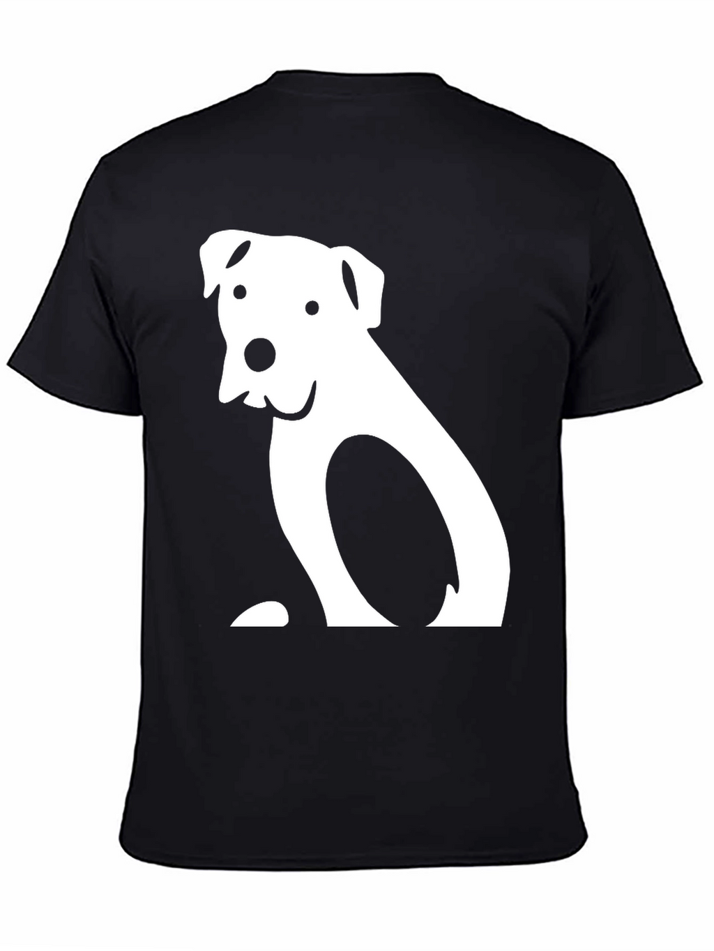 Dog Graphic T-Shirt - Black Cotton Tee