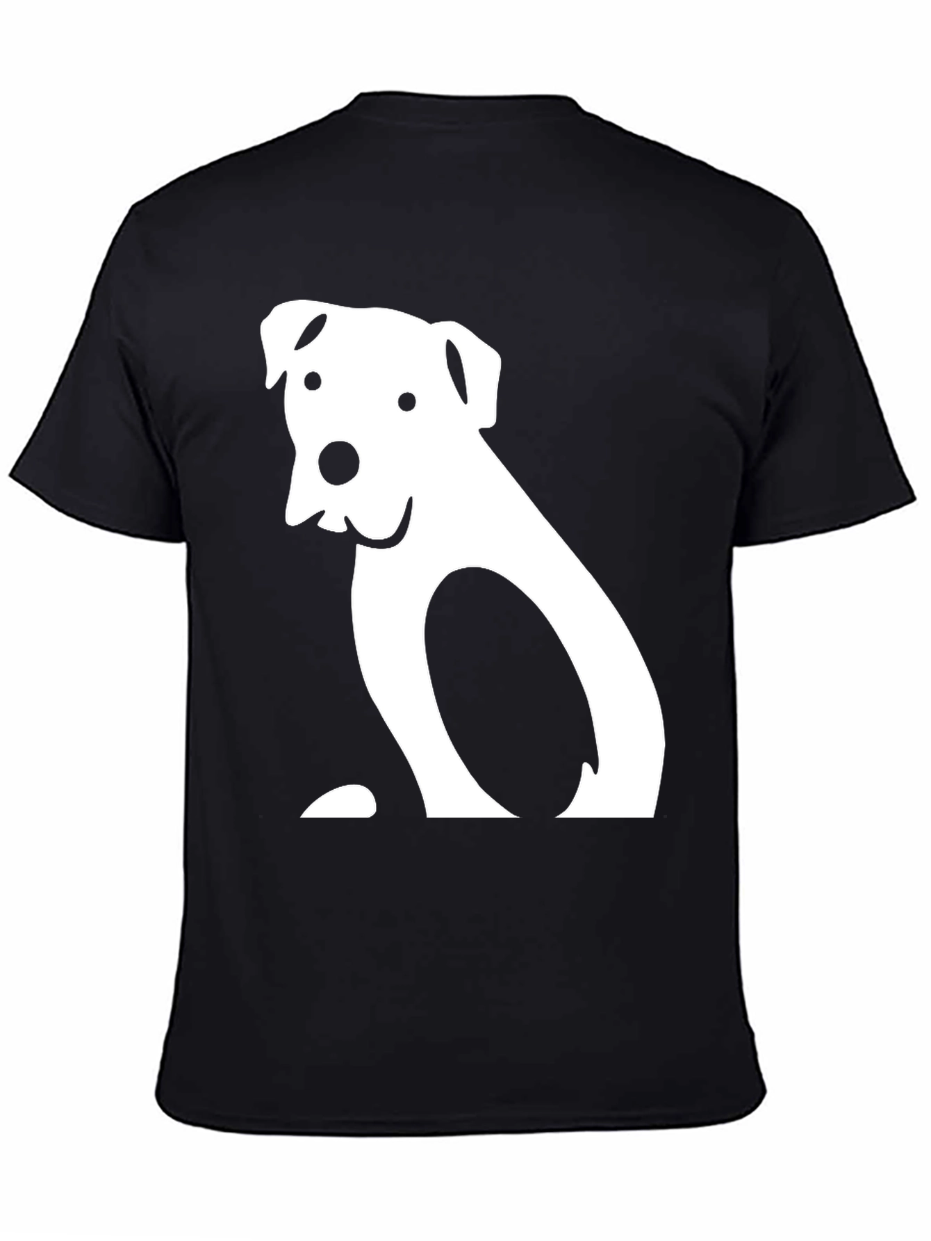 Dog Graphic T-Shirt - Black Cotton Tee