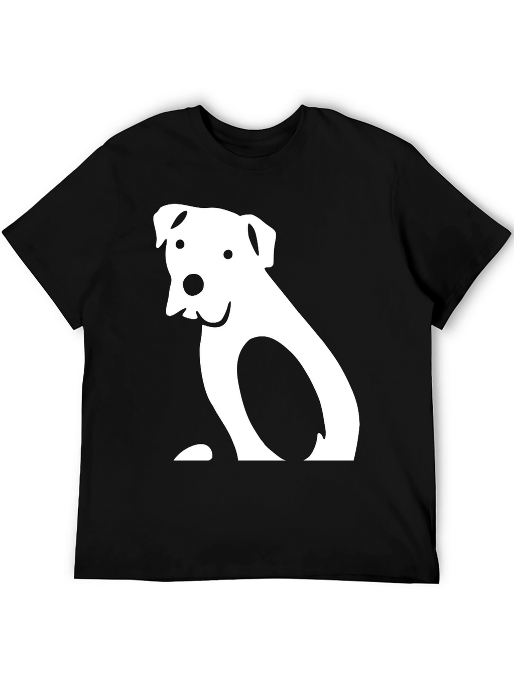 Dog Graphic T-Shirt - Black Cotton Tee