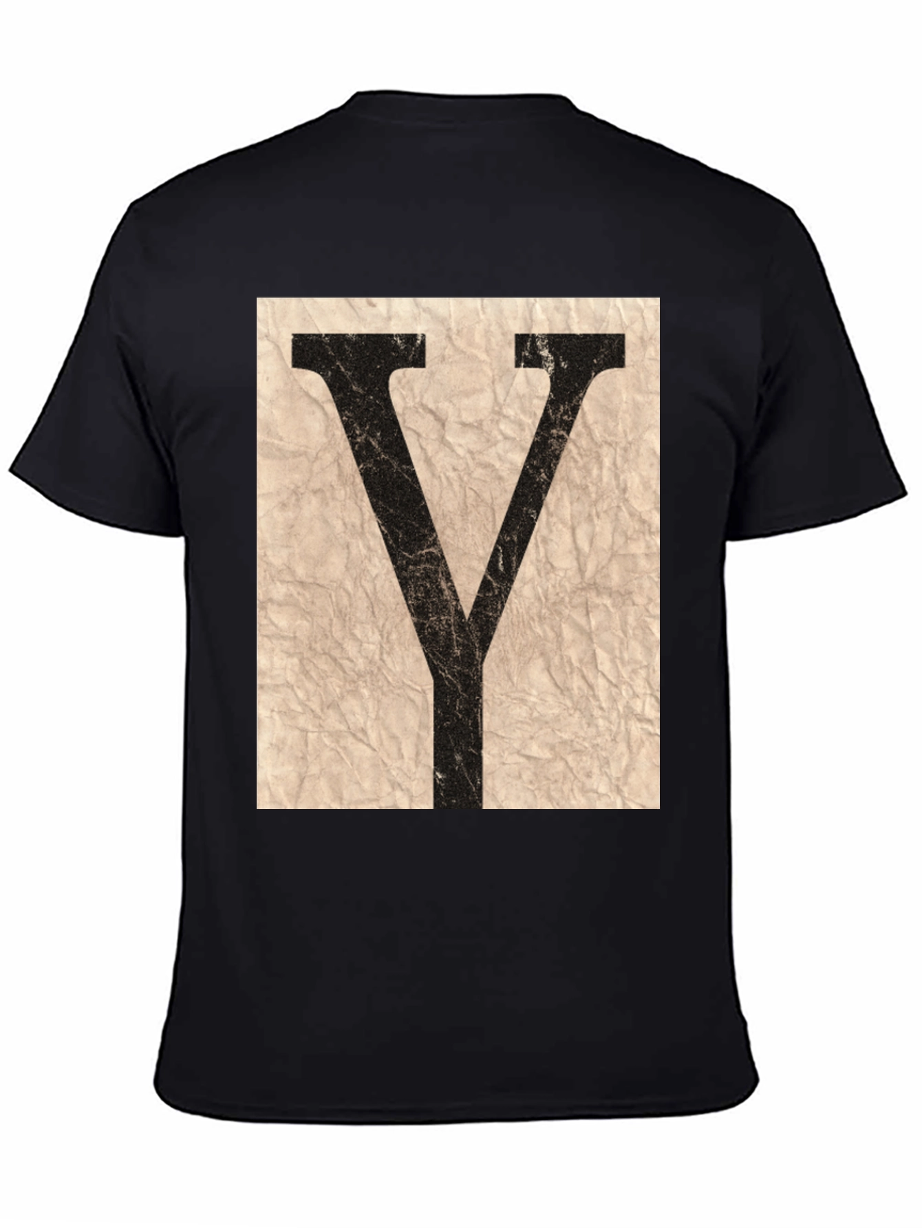Letter Y Graphic Tee - Vintage Style