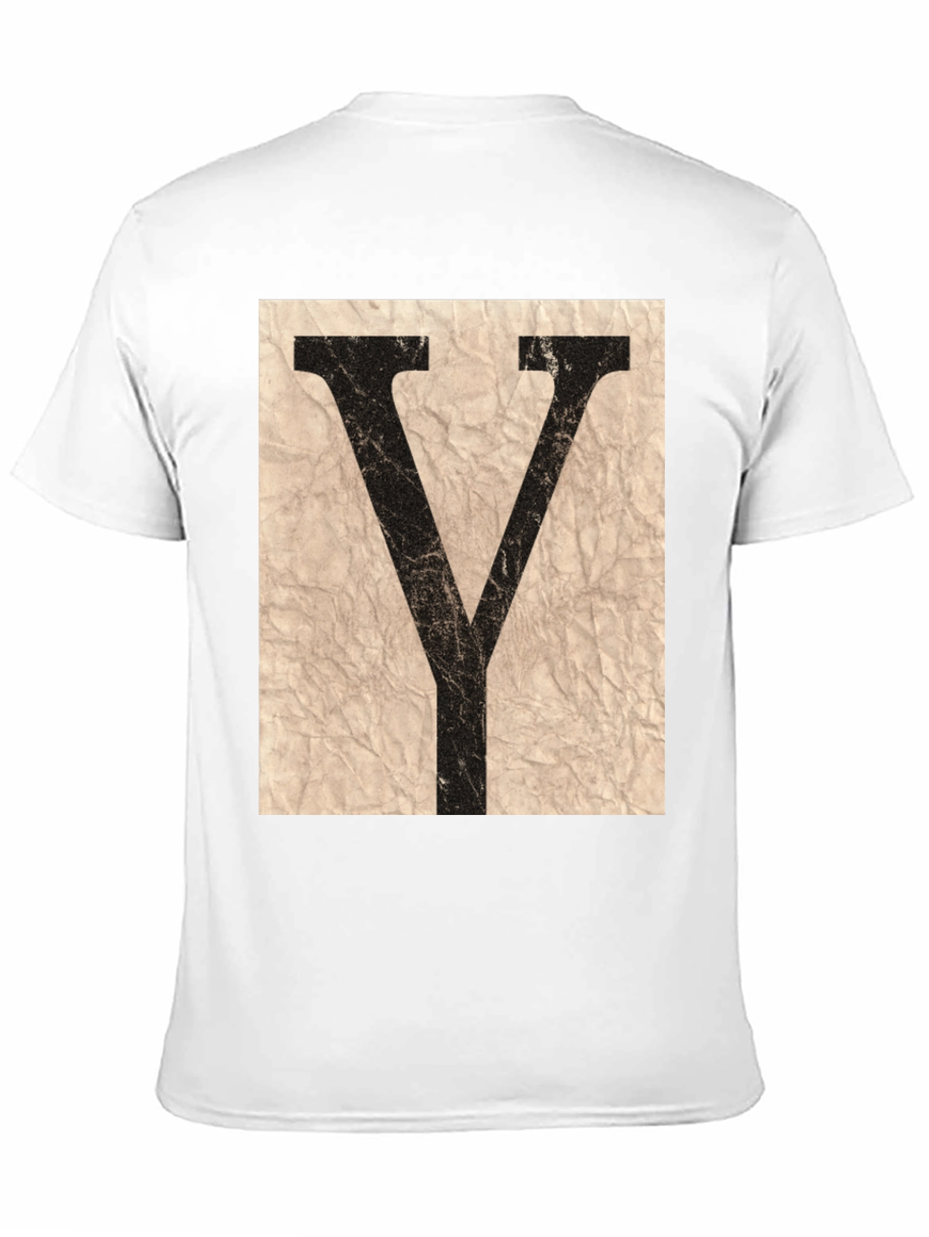 Letter Y Graphic Tee - Vintage Style