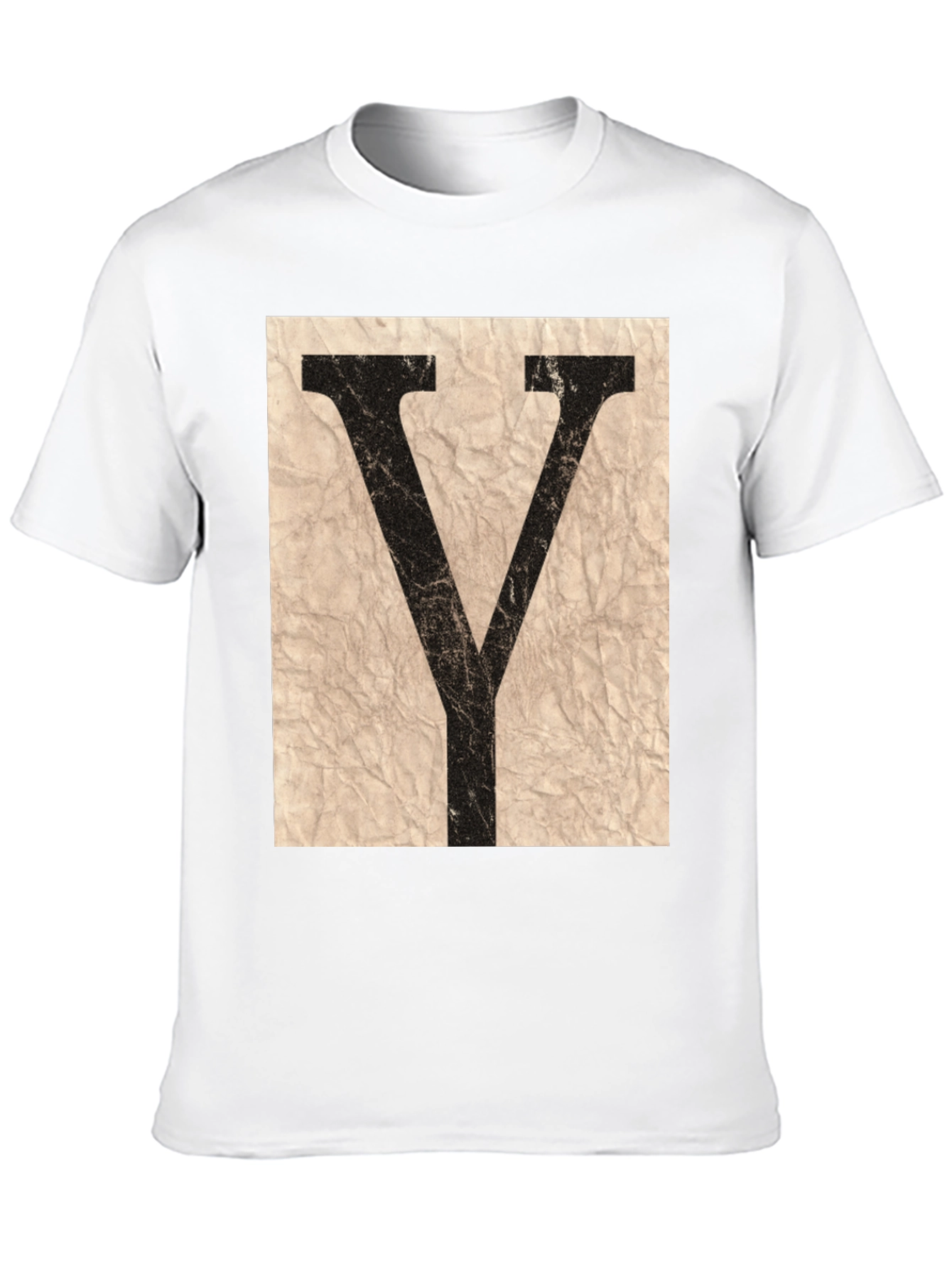 Letter Y Graphic Tee - Vintage Style