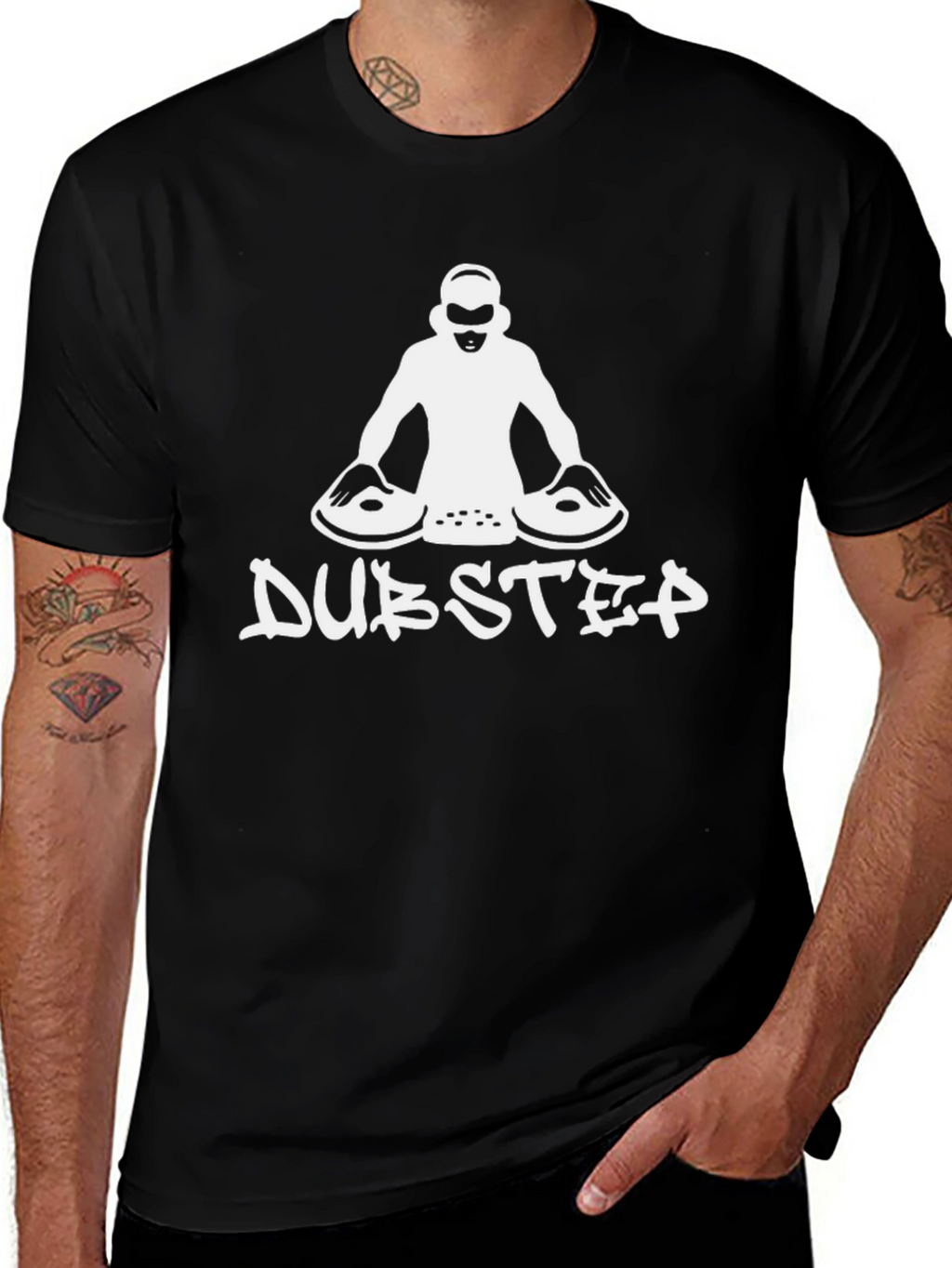 DJ Dubstep Graphic Black T-Shirt