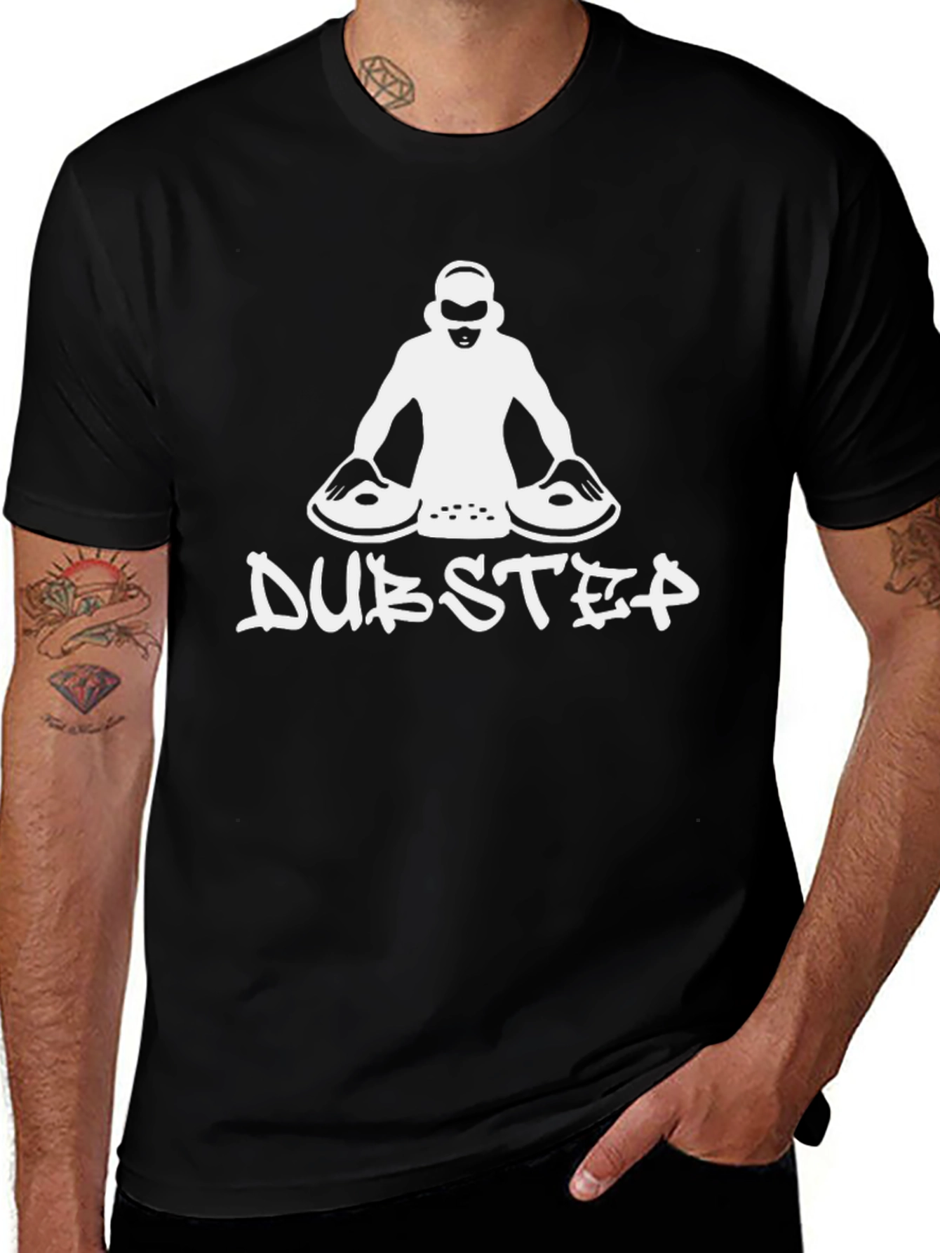 DJ Dubstep Graphic Black T-Shirt