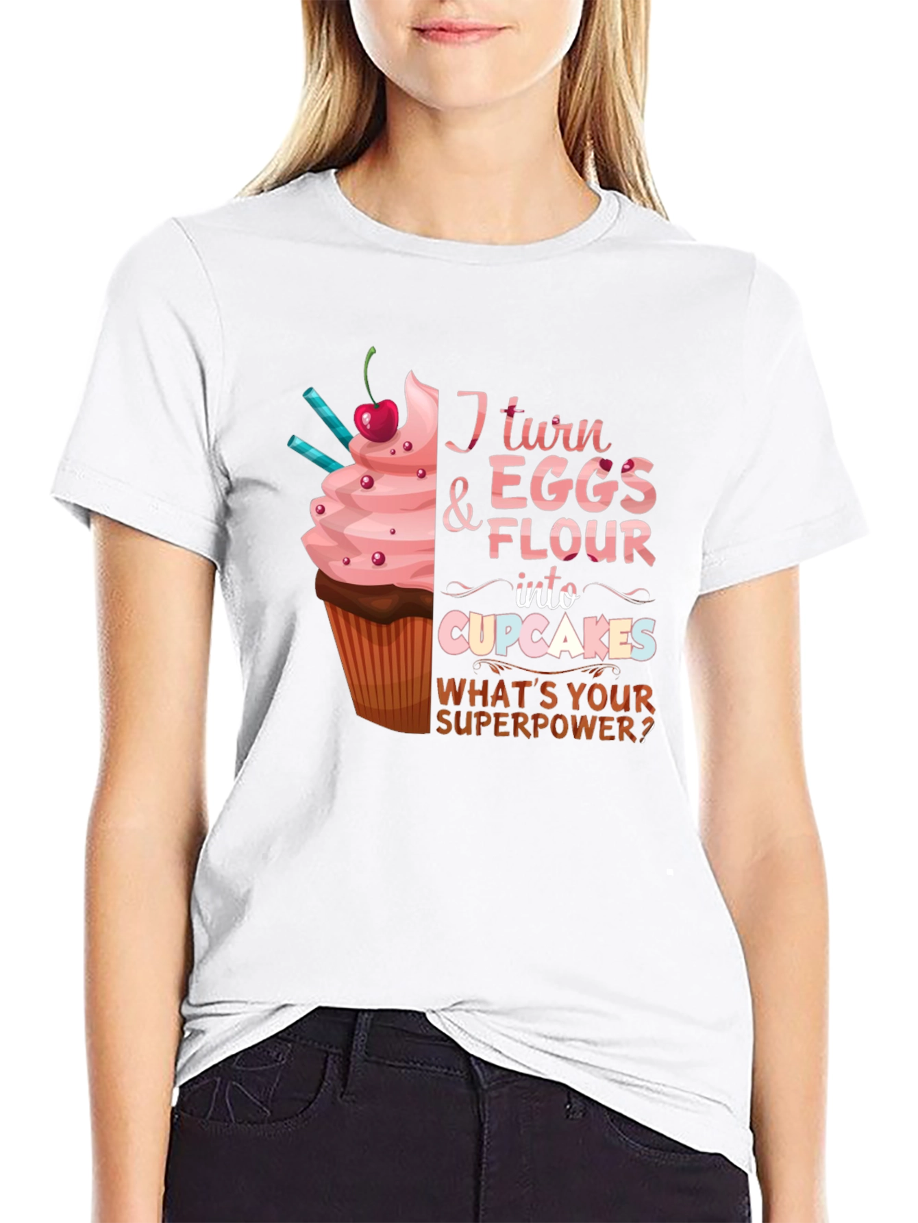 Cupcake Superpower T-Shirt - Baking Humor Tee