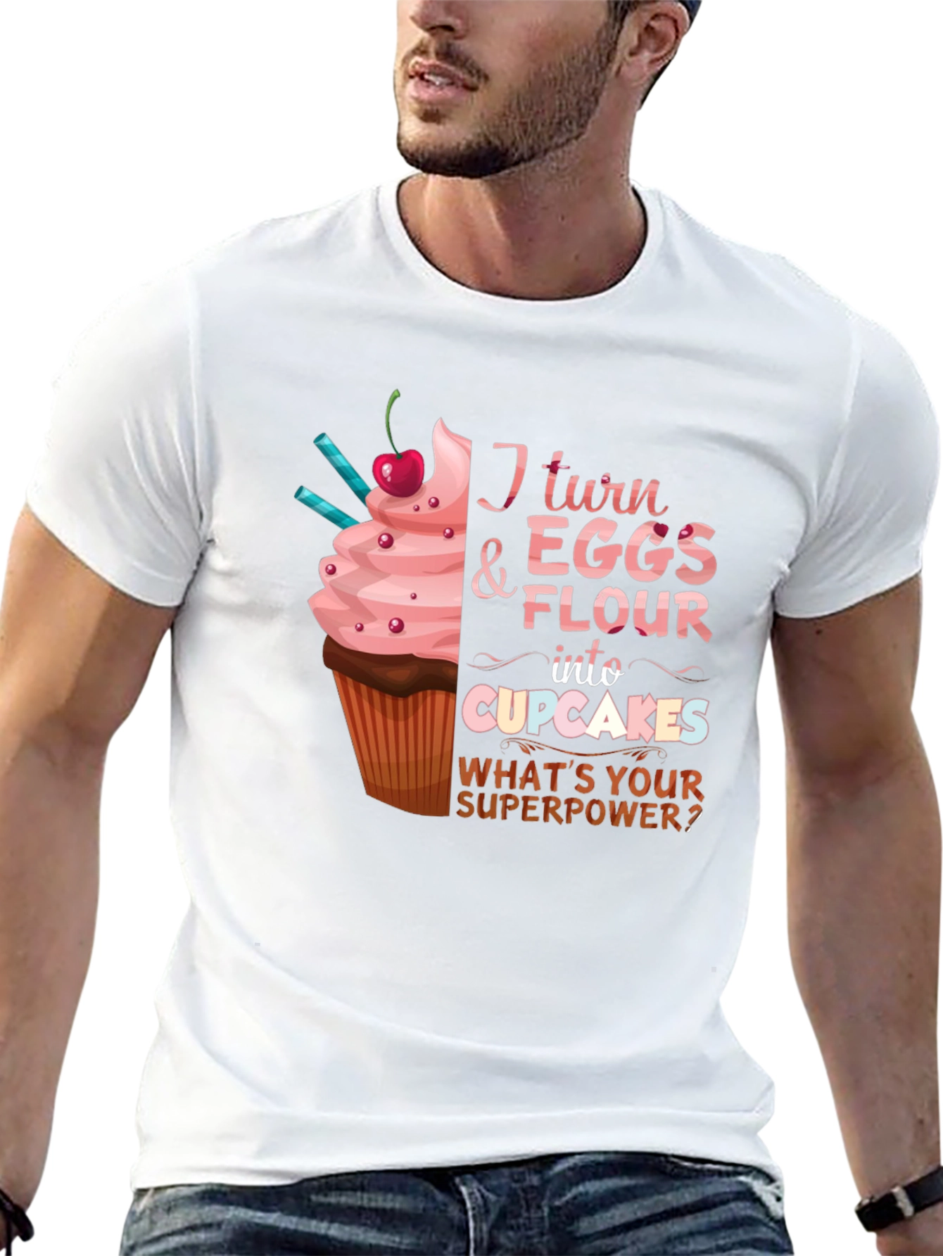 Cupcake Superpower T-Shirt - Baking Humor Tee