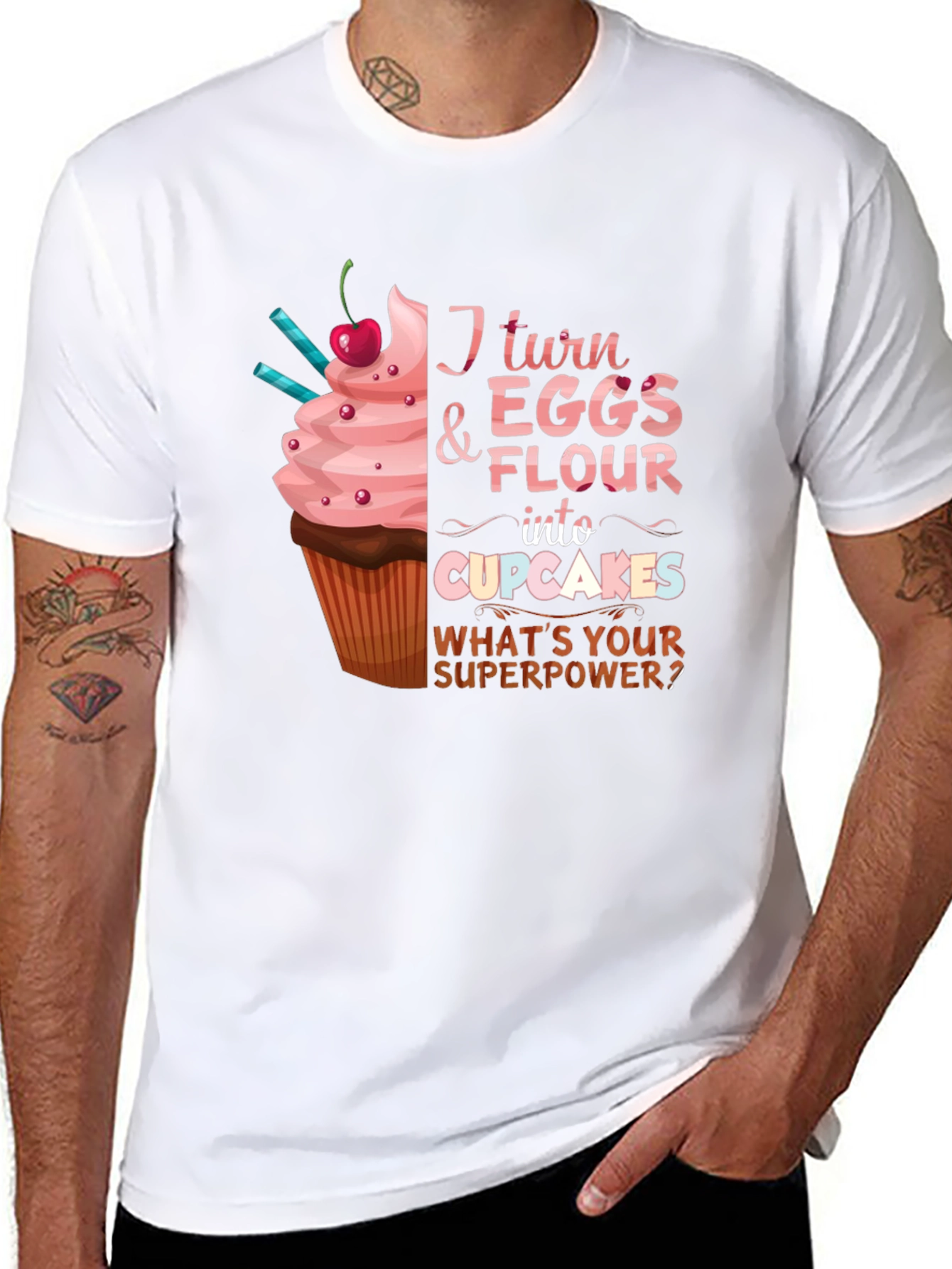 Cupcake Superpower T-Shirt - Baking Humor Tee