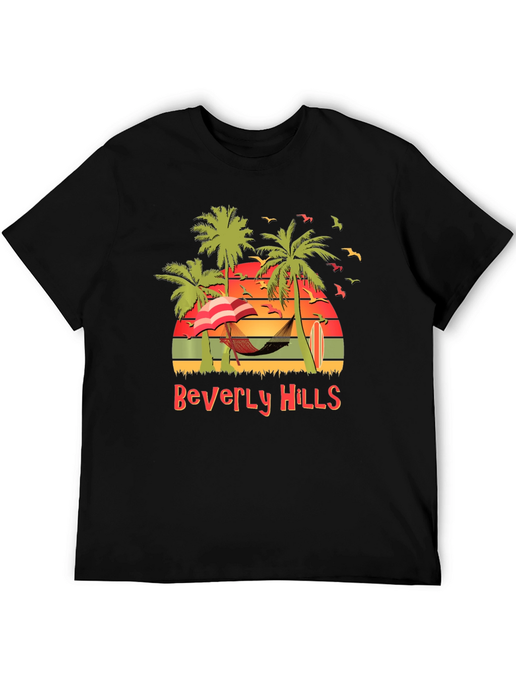 Beverly Hills Beach Scene Graphic Tee