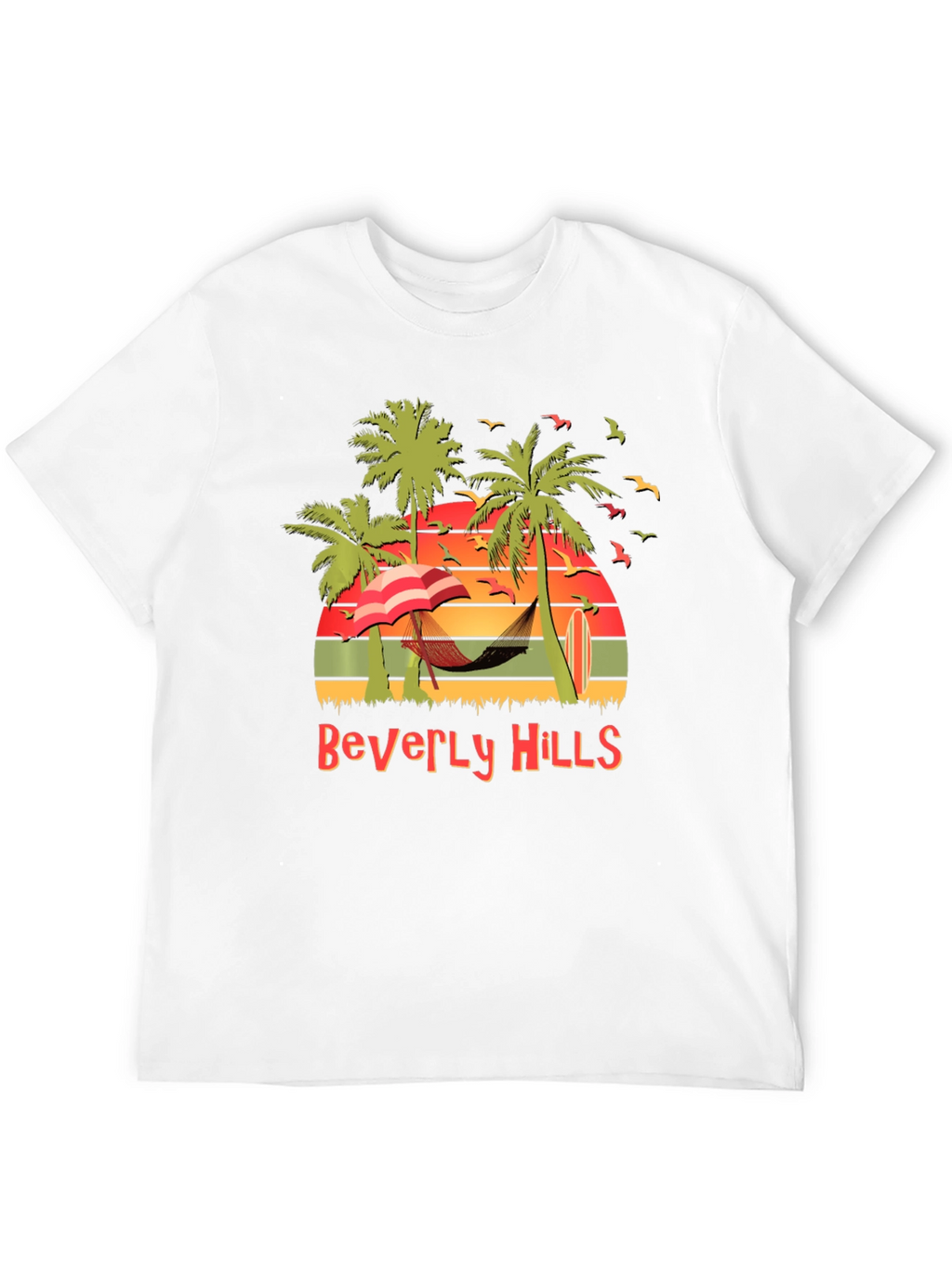 Beverly Hills Beach Scene Graphic Tee