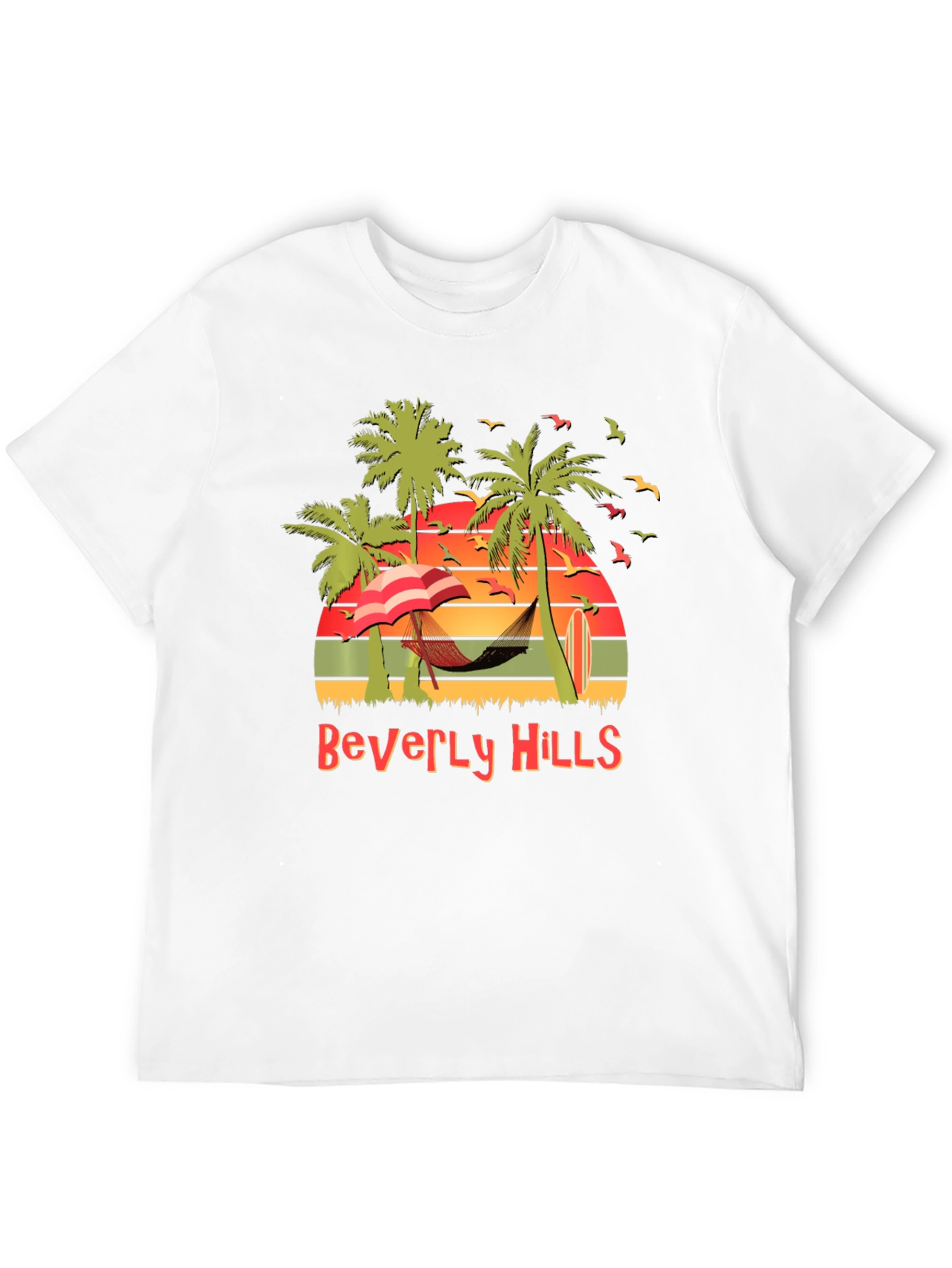 Beverly Hills Beach Scene Graphic Tee