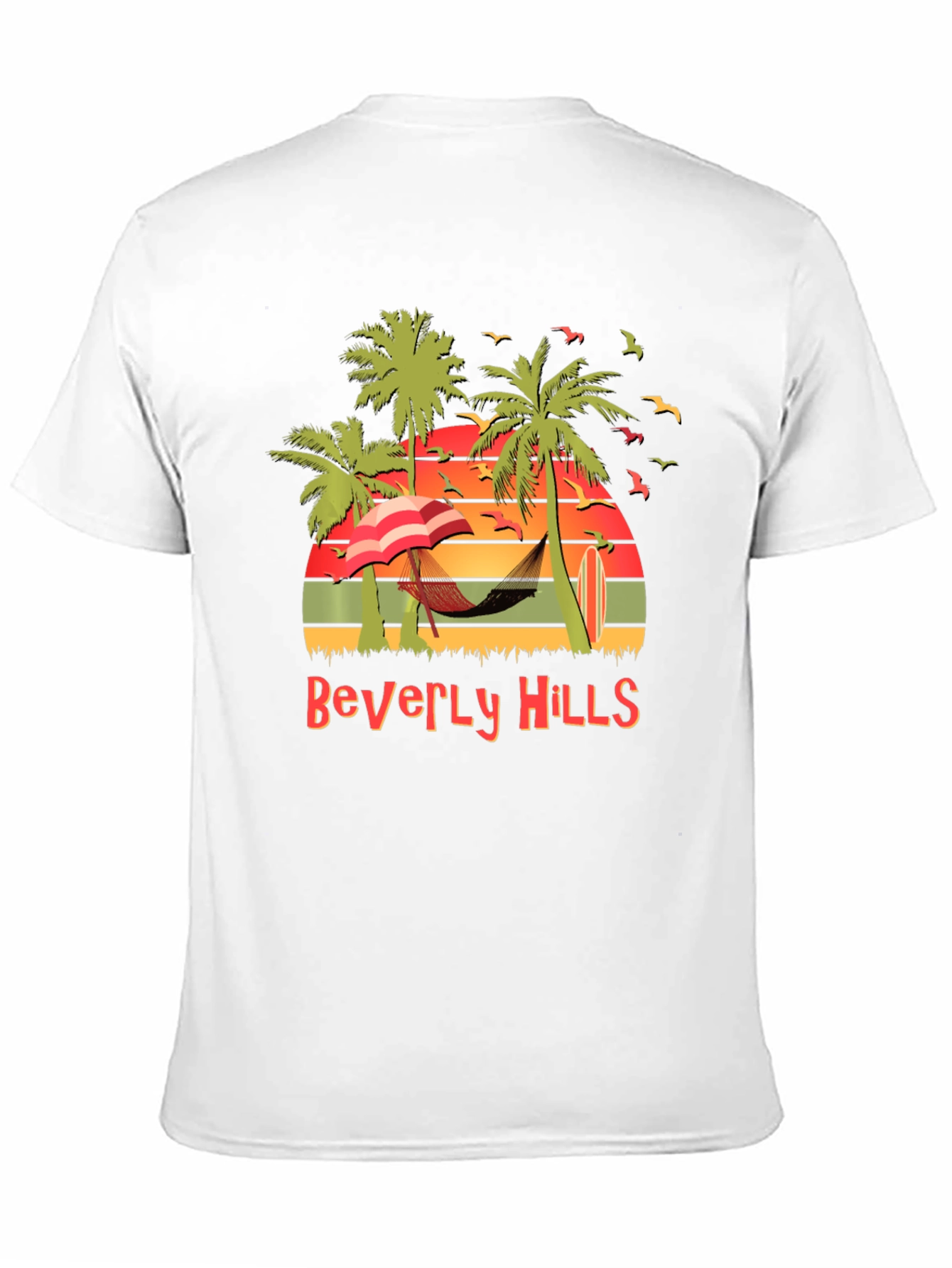 Beverly Hills Beach Scene Graphic Tee