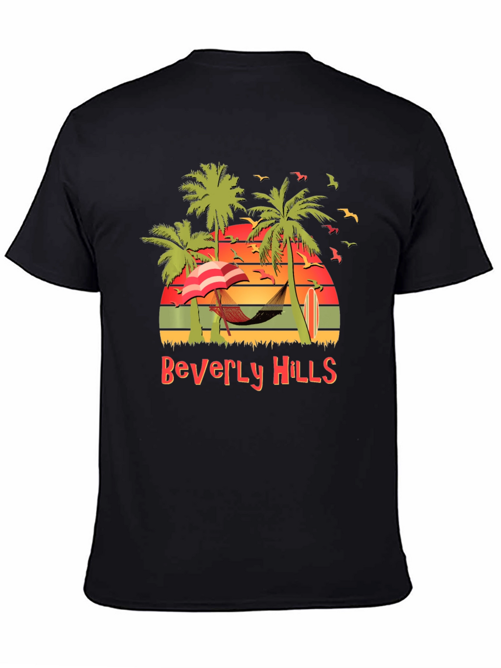 Beverly Hills Beach Scene Graphic Tee