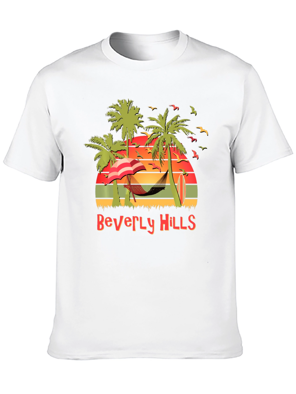 Beverly Hills Beach Scene Graphic Tee