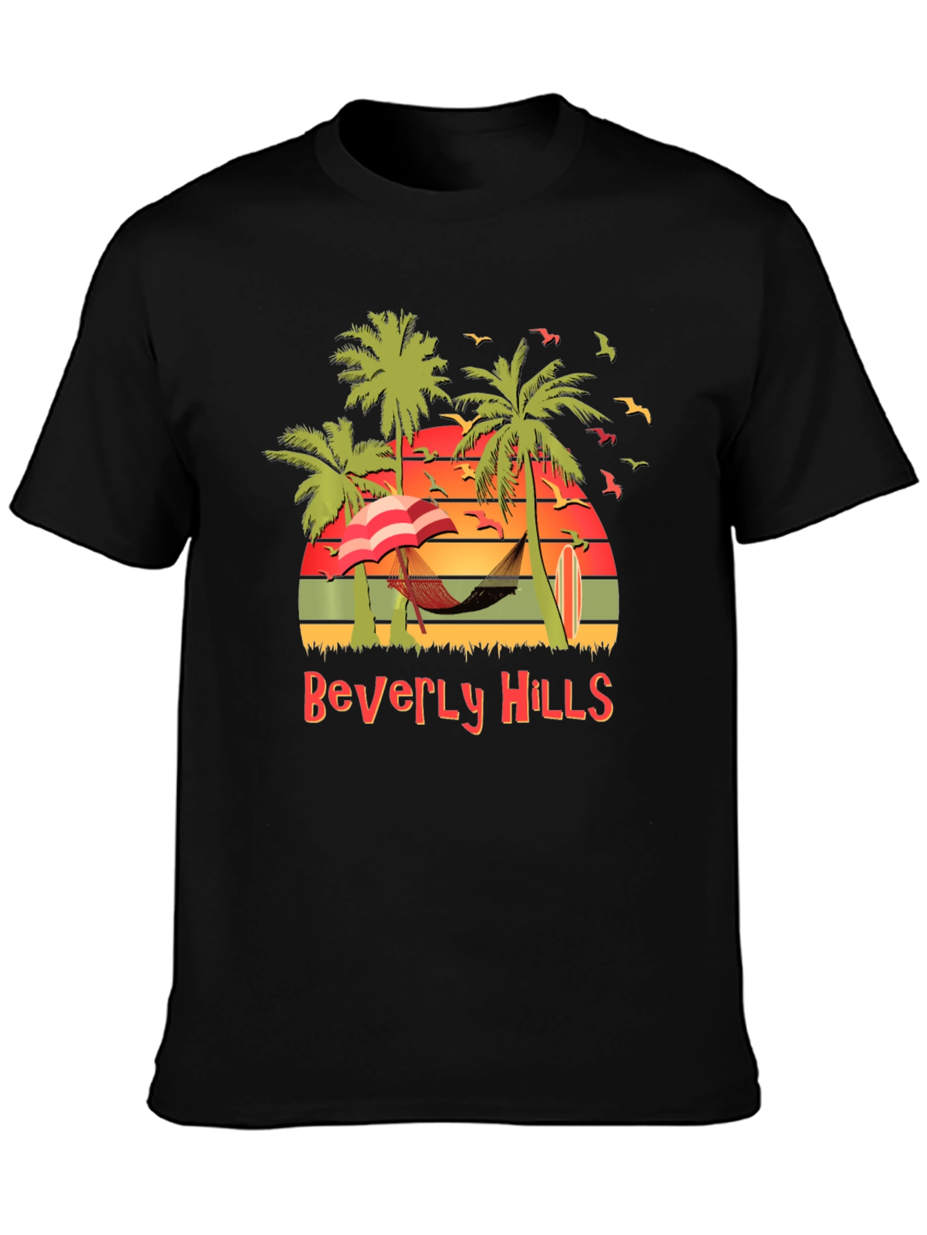 Beverly Hills Beach Scene Graphic Tee