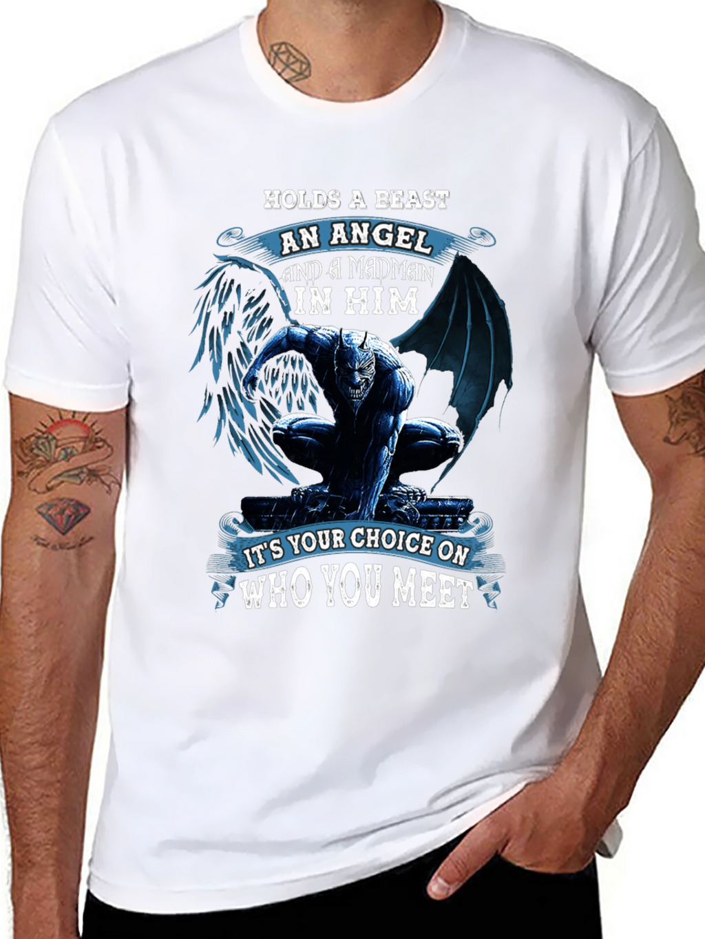 Beast Angel Madman Graphic T-Shirt