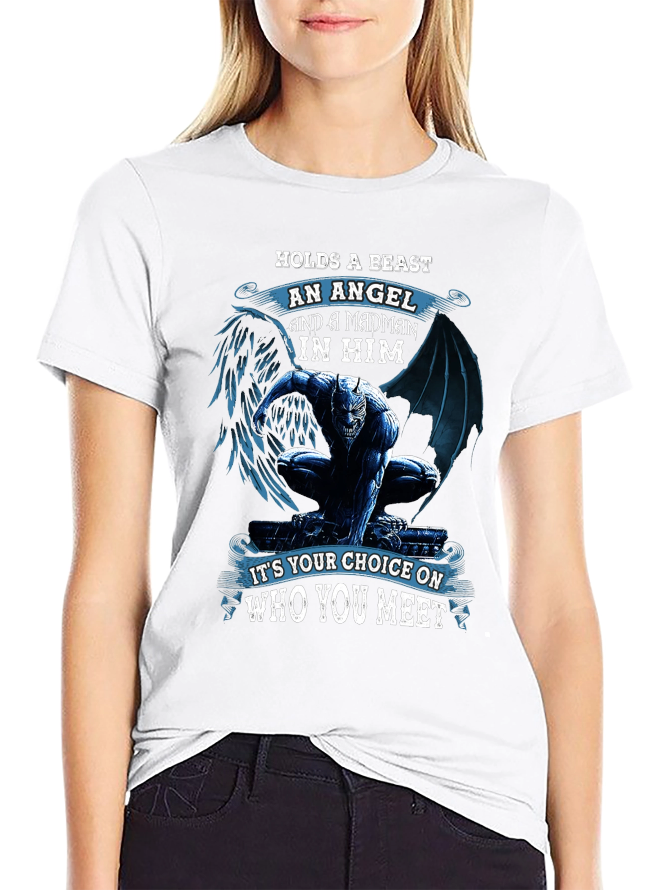 Beast Angel Madman Graphic T-Shirt