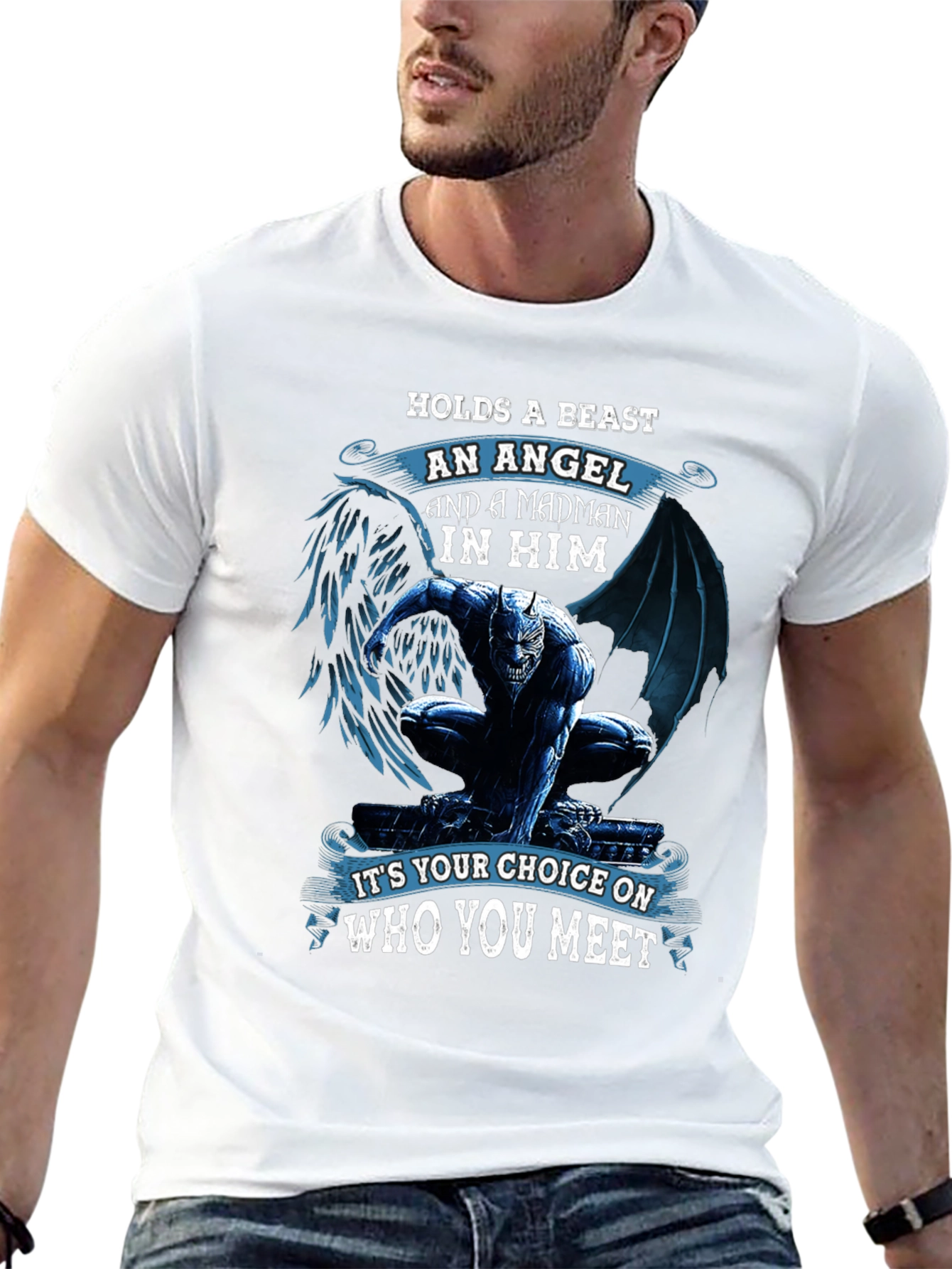 Beast Angel Madman Graphic T-Shirt