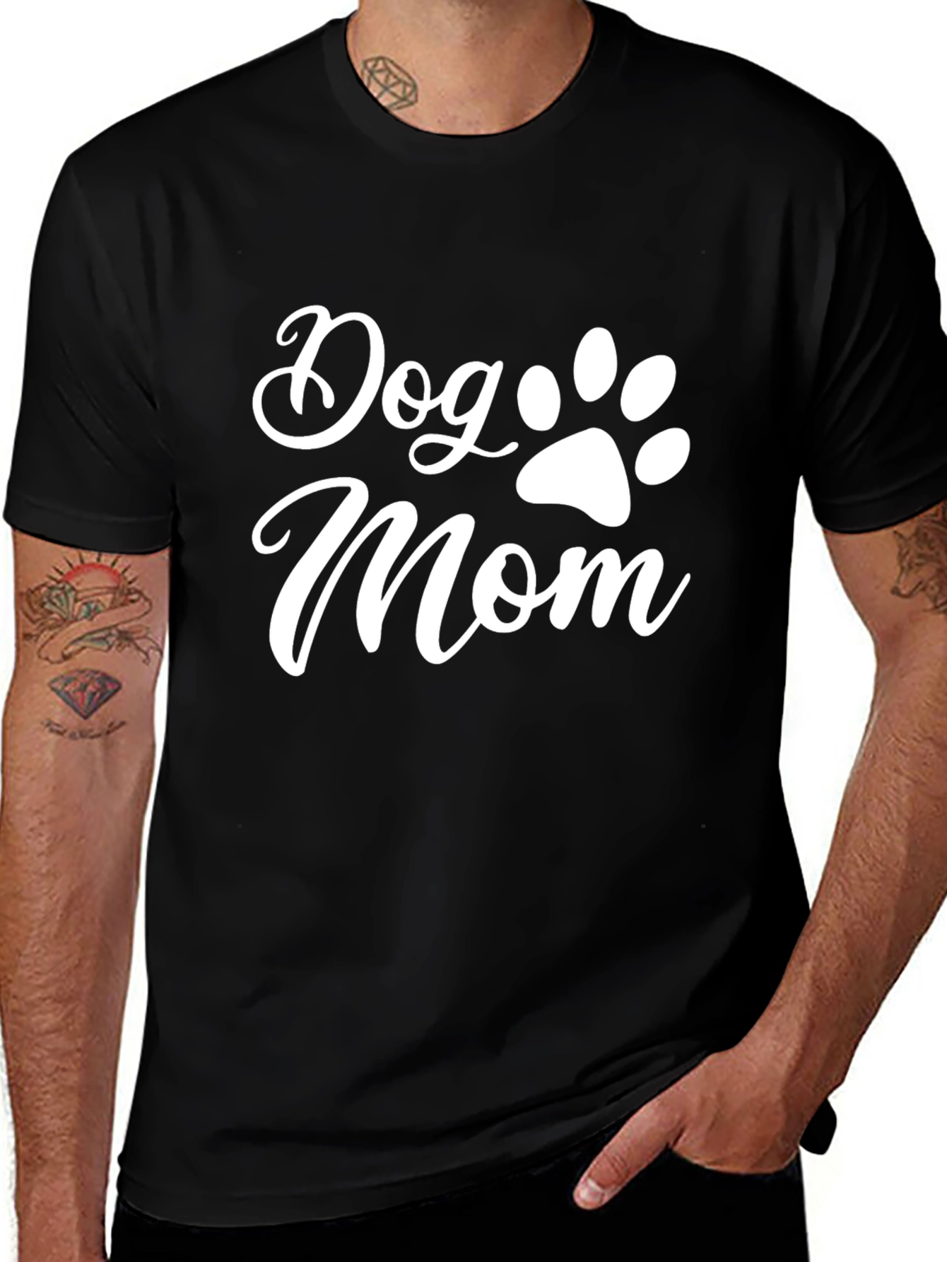Dog Mom T-Shirt - Cute Paw Print Design