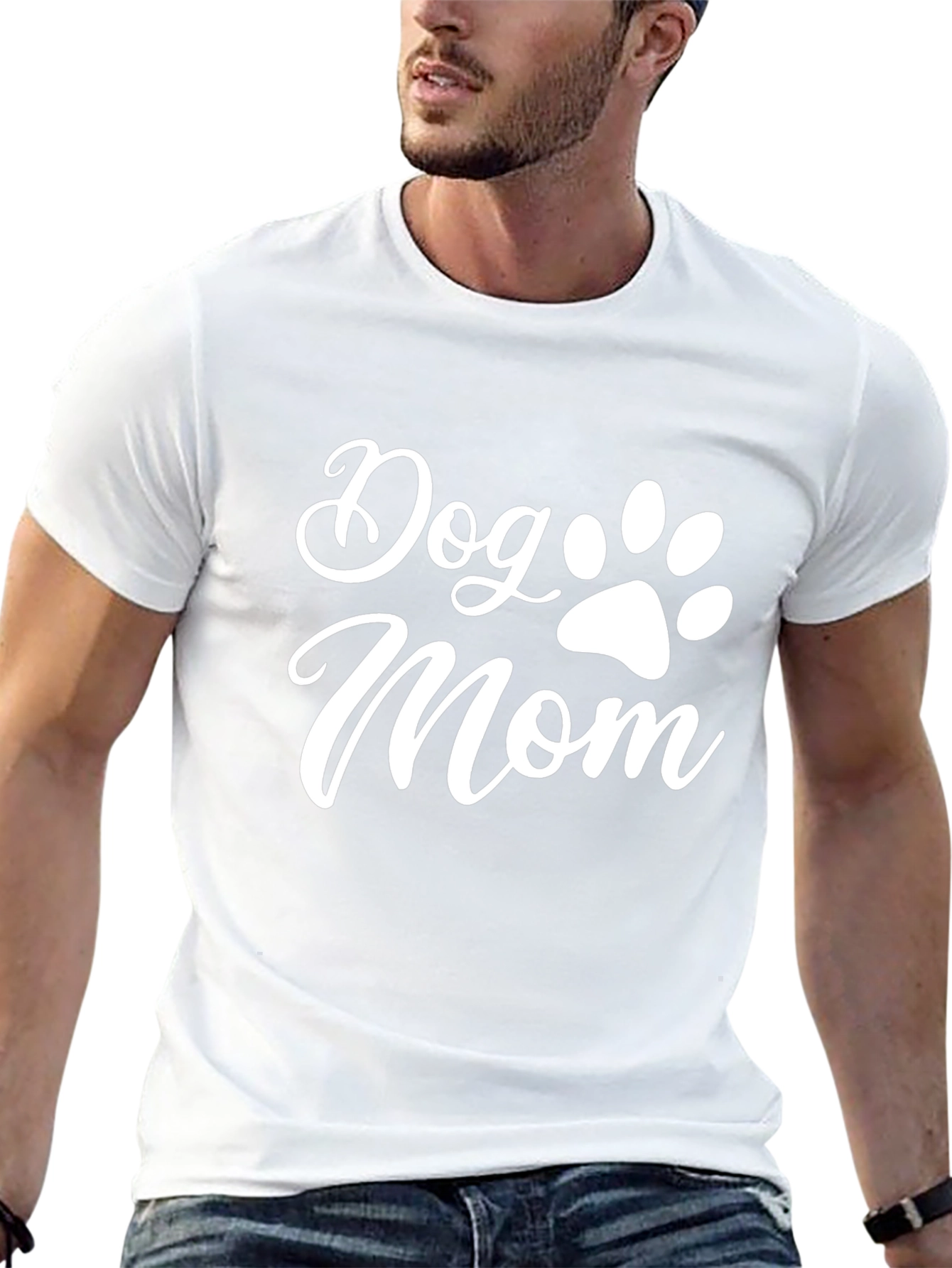 Dog Mom T-Shirt - Cute Paw Print Design