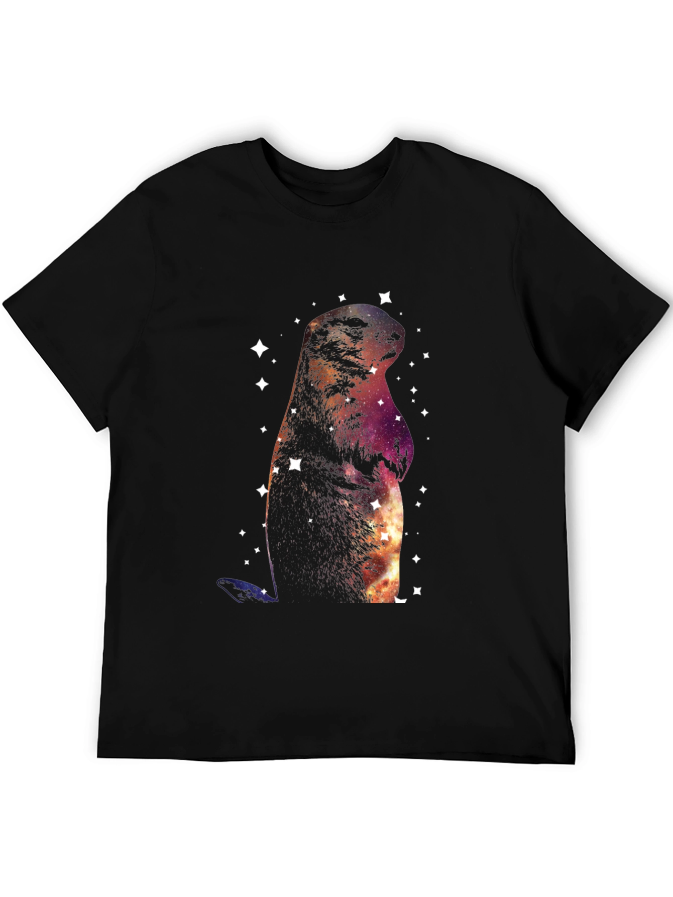 Cosmic Groundhog T-Shirt - Galaxy Space Marmot Tee