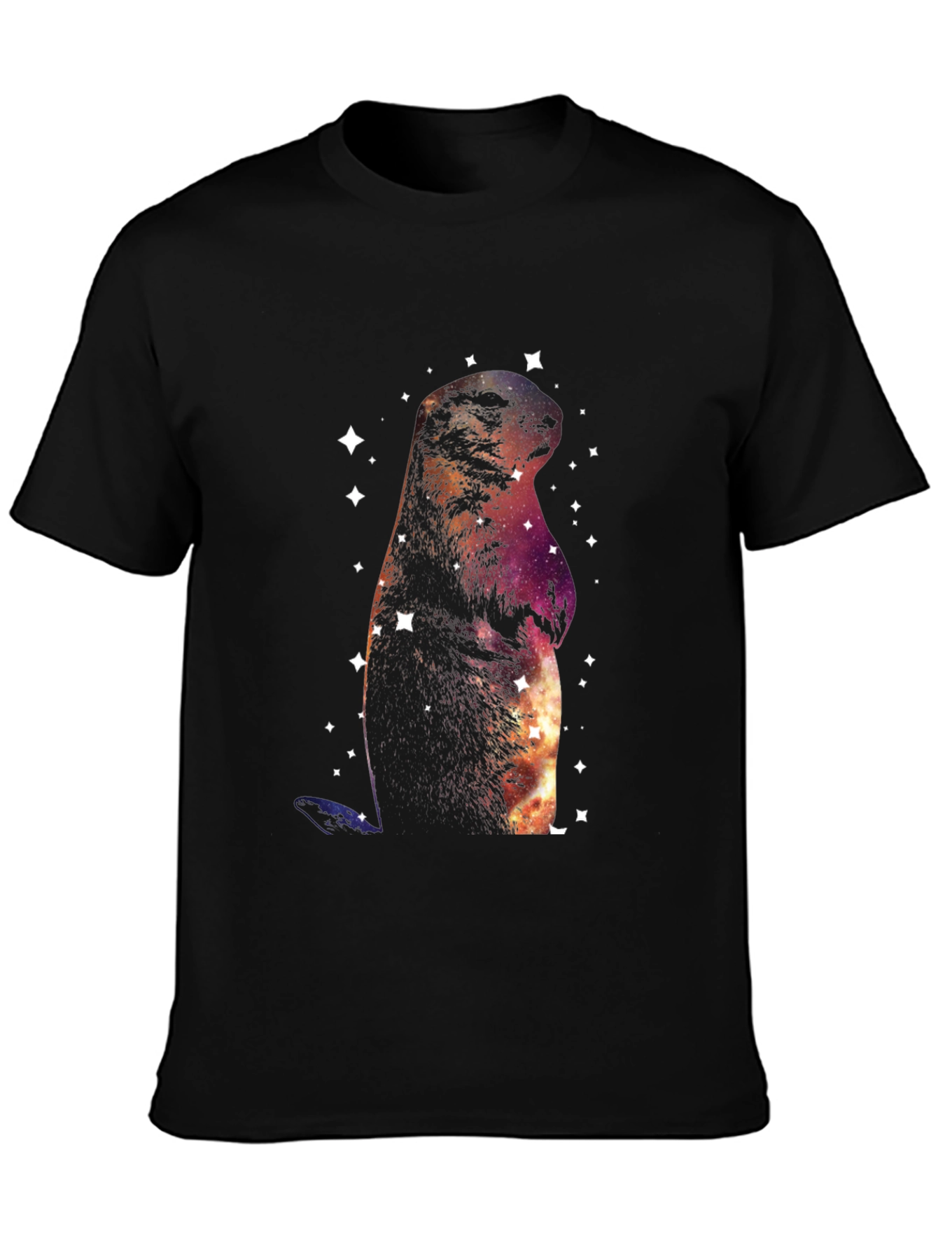 Cosmic Groundhog T-Shirt - Galaxy Space Marmot Tee