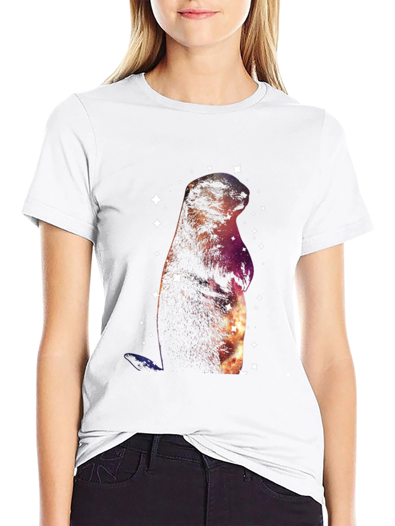 Cosmic Groundhog T-Shirt - Galaxy Space Marmot Tee