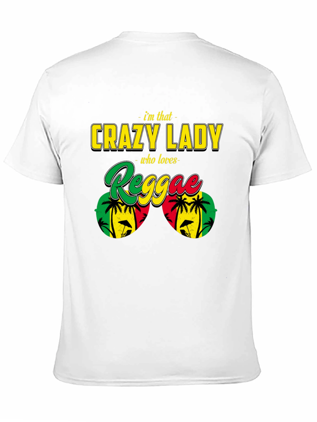 Crazy Reggae Lady T-Shirt - Rasta Jamaican Music