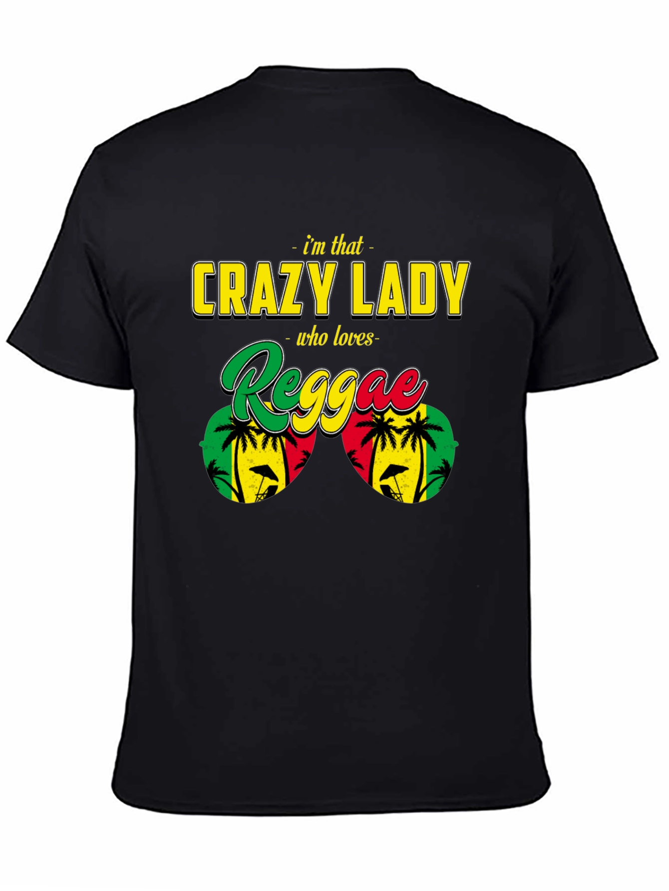 Crazy Reggae Lady T-Shirt - Rasta Jamaican Music