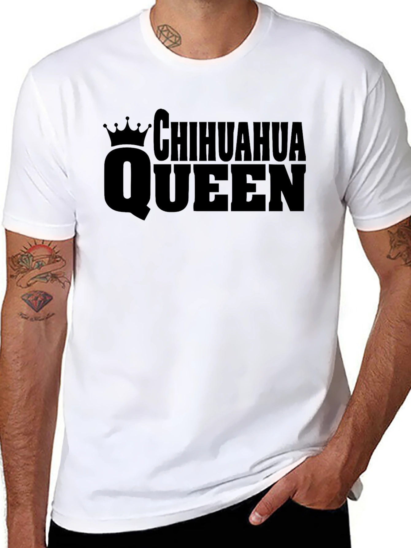 Chihuahua Queen Black T-Shirt