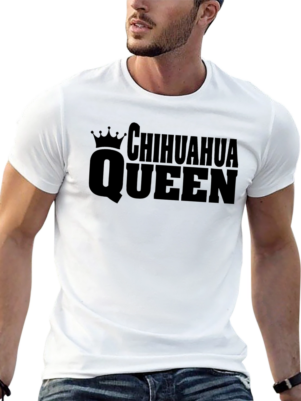 Chihuahua Queen Black T-Shirt