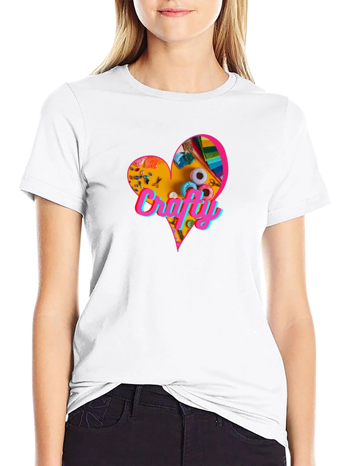 Crafty Heart T-Shirt - Express Your Creative Side