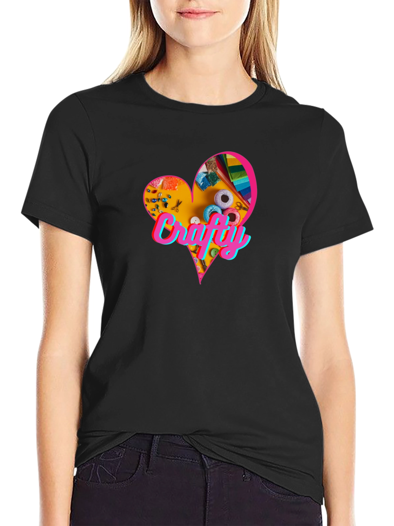 Crafty Heart T-Shirt - Express Your Creative Side