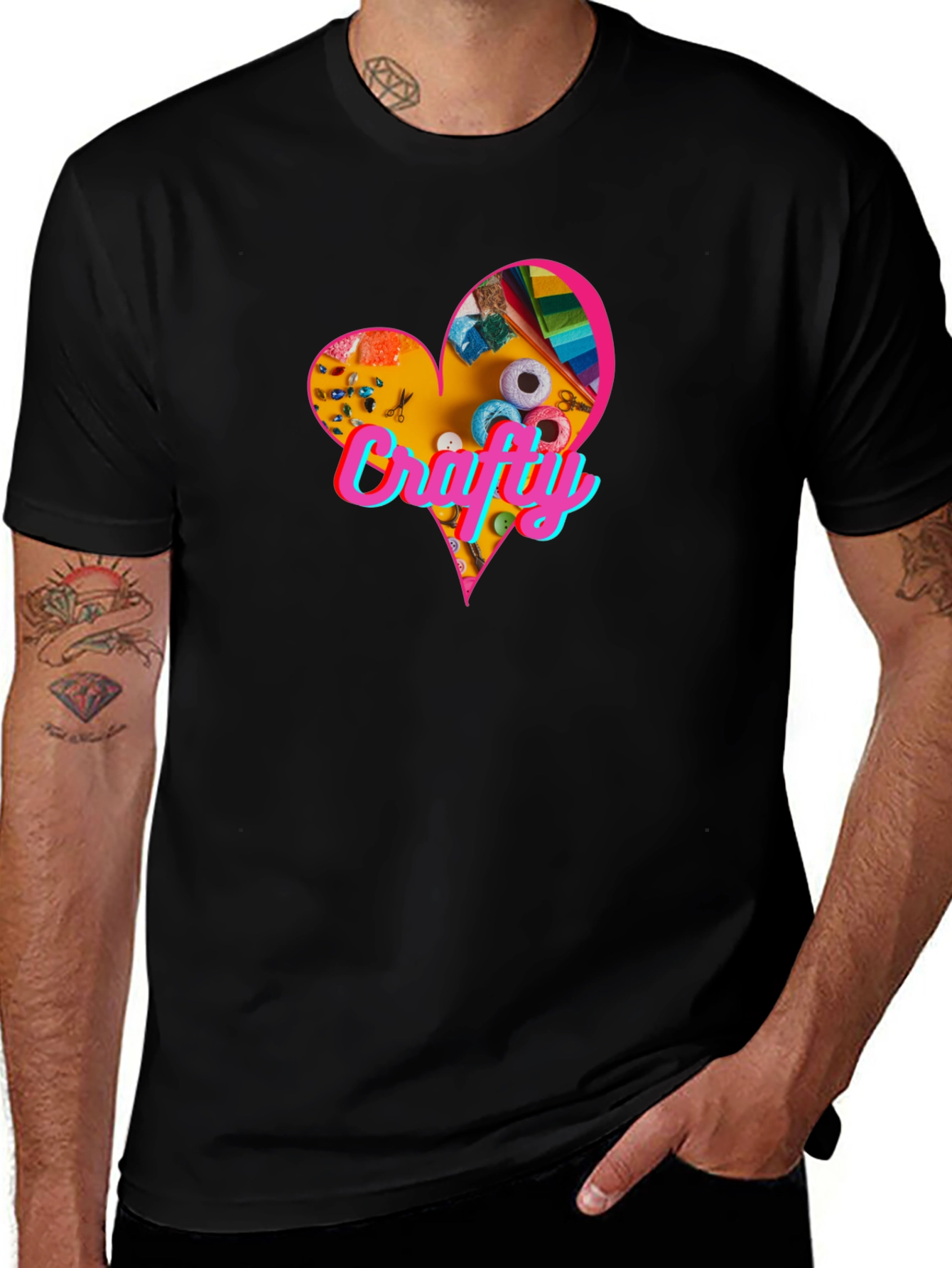 Crafty Heart T-Shirt - Express Your Creative Side