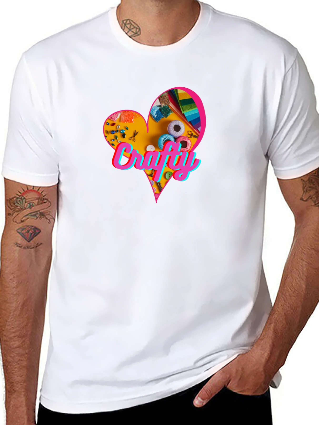 Crafty Heart T-Shirt - Express Your Creative Side