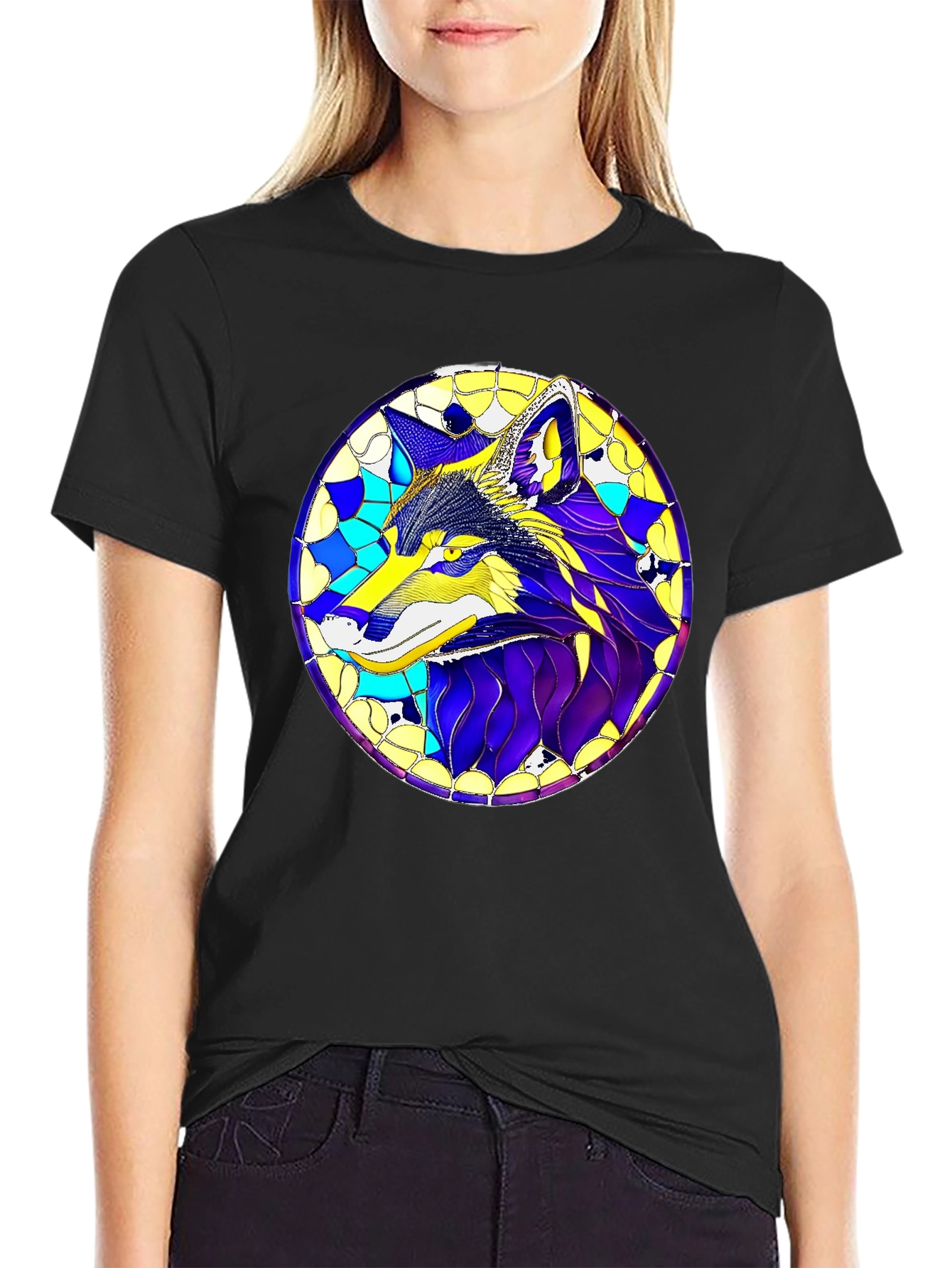 Artistic Wolf Graphic Tee