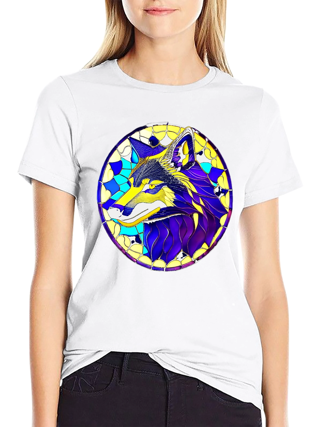 Artistic Wolf Graphic Tee