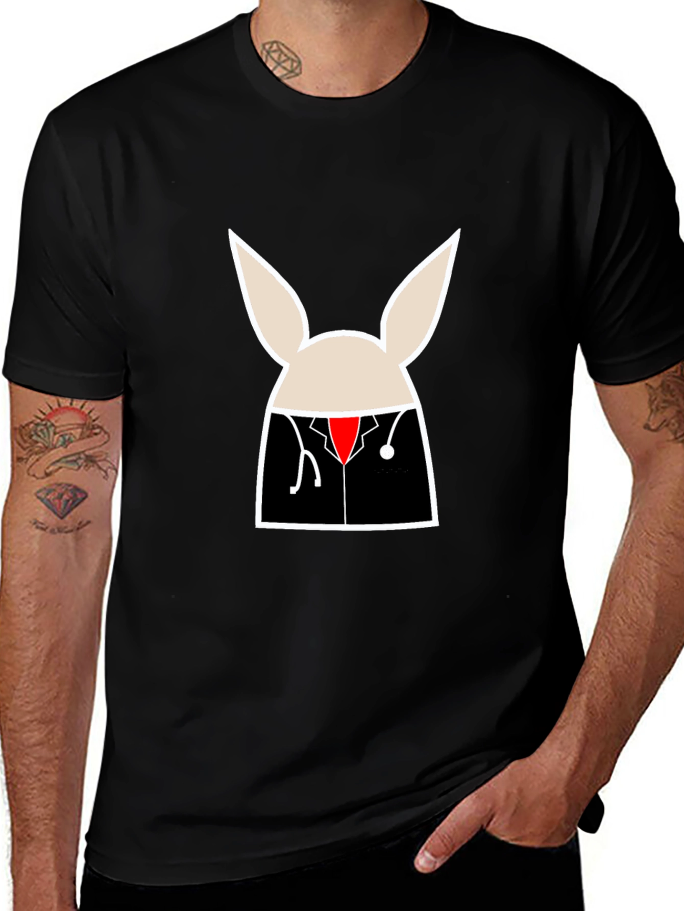 Doctor Bunny Graphic Tee - Unisex Black T-Shirt