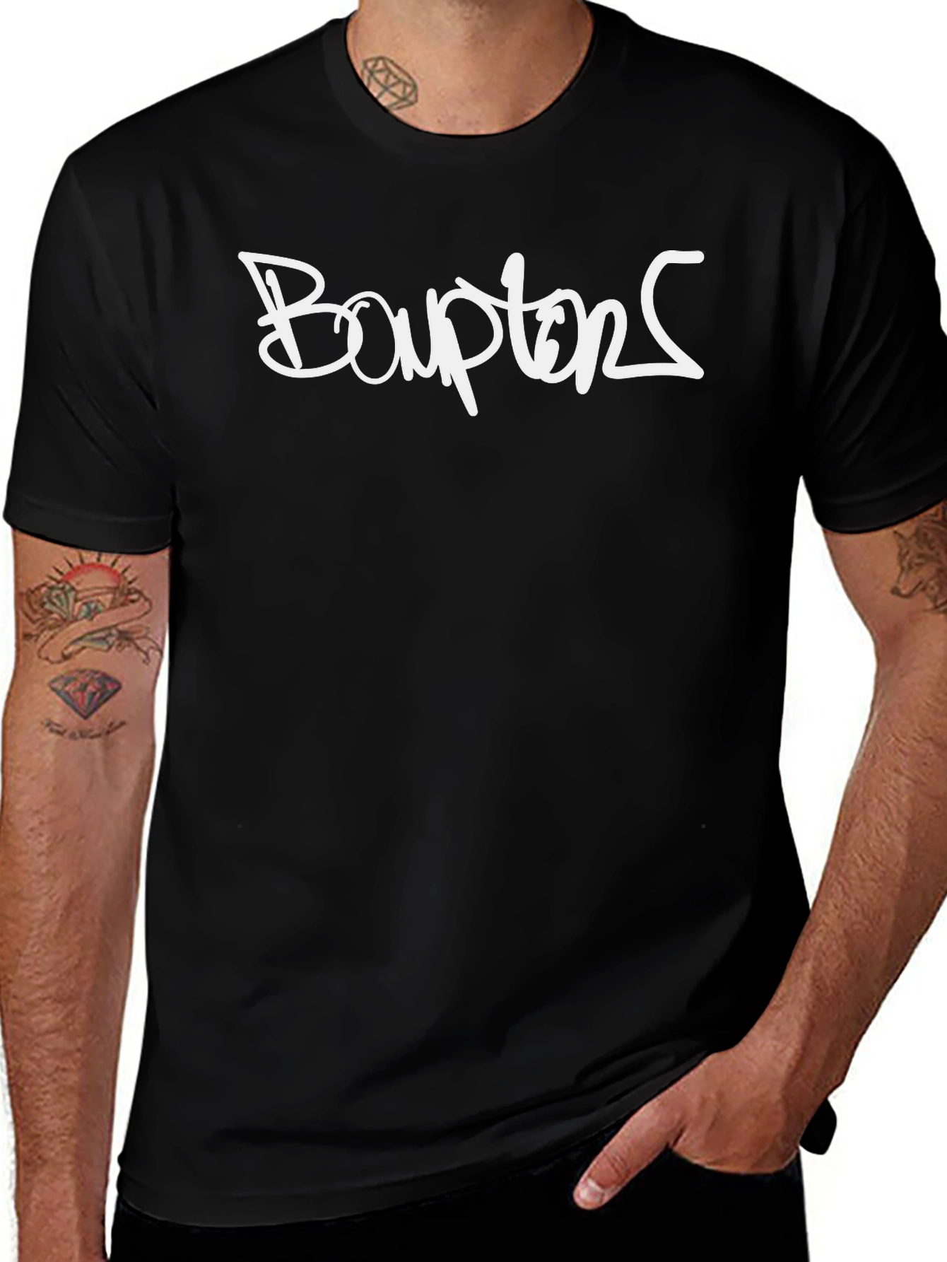 Bouptons Graphic Black T-Shirt