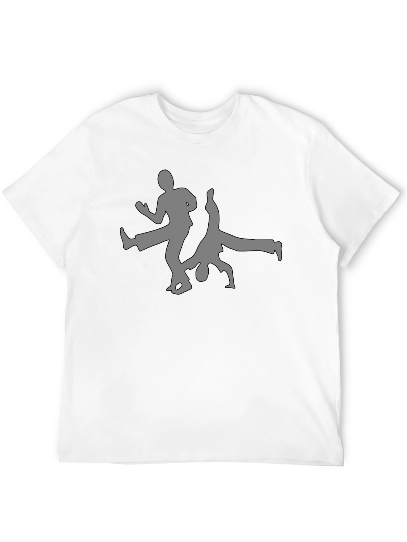 Capoeira Silhouette Graphic Tee - Black Cotton T-Shirt