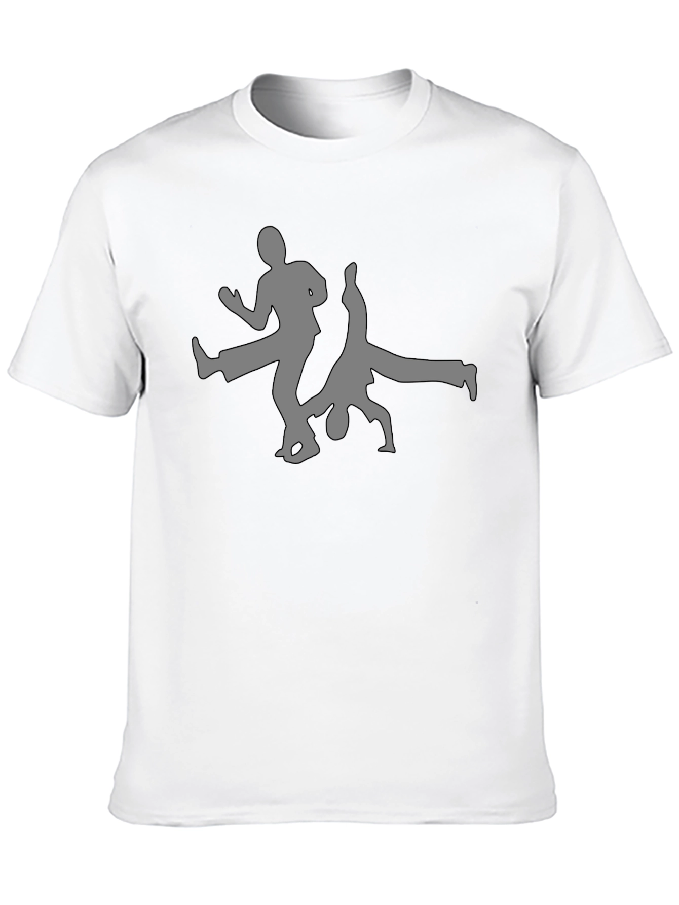 Capoeira Silhouette Graphic Tee - Black Cotton T-Shirt