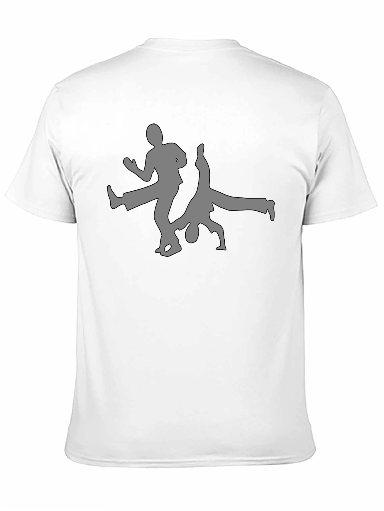 Capoeira Silhouette Graphic Tee - Black Cotton T-Shirt