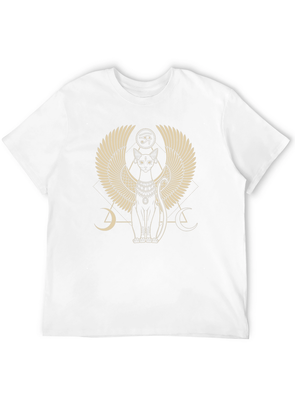 Egyptian Cat Winged Graphic T-Shirt