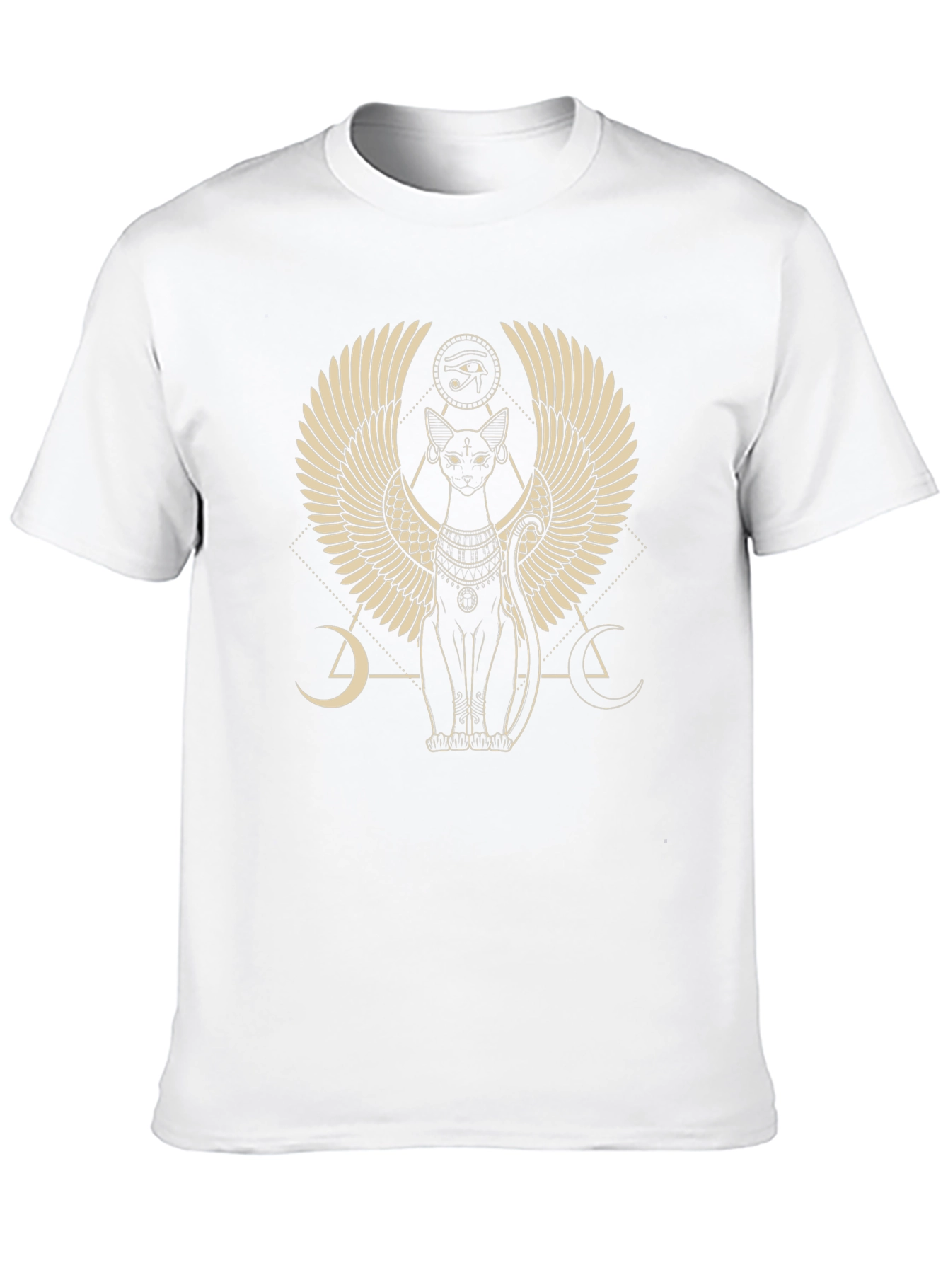Egyptian Cat Winged Graphic T-Shirt