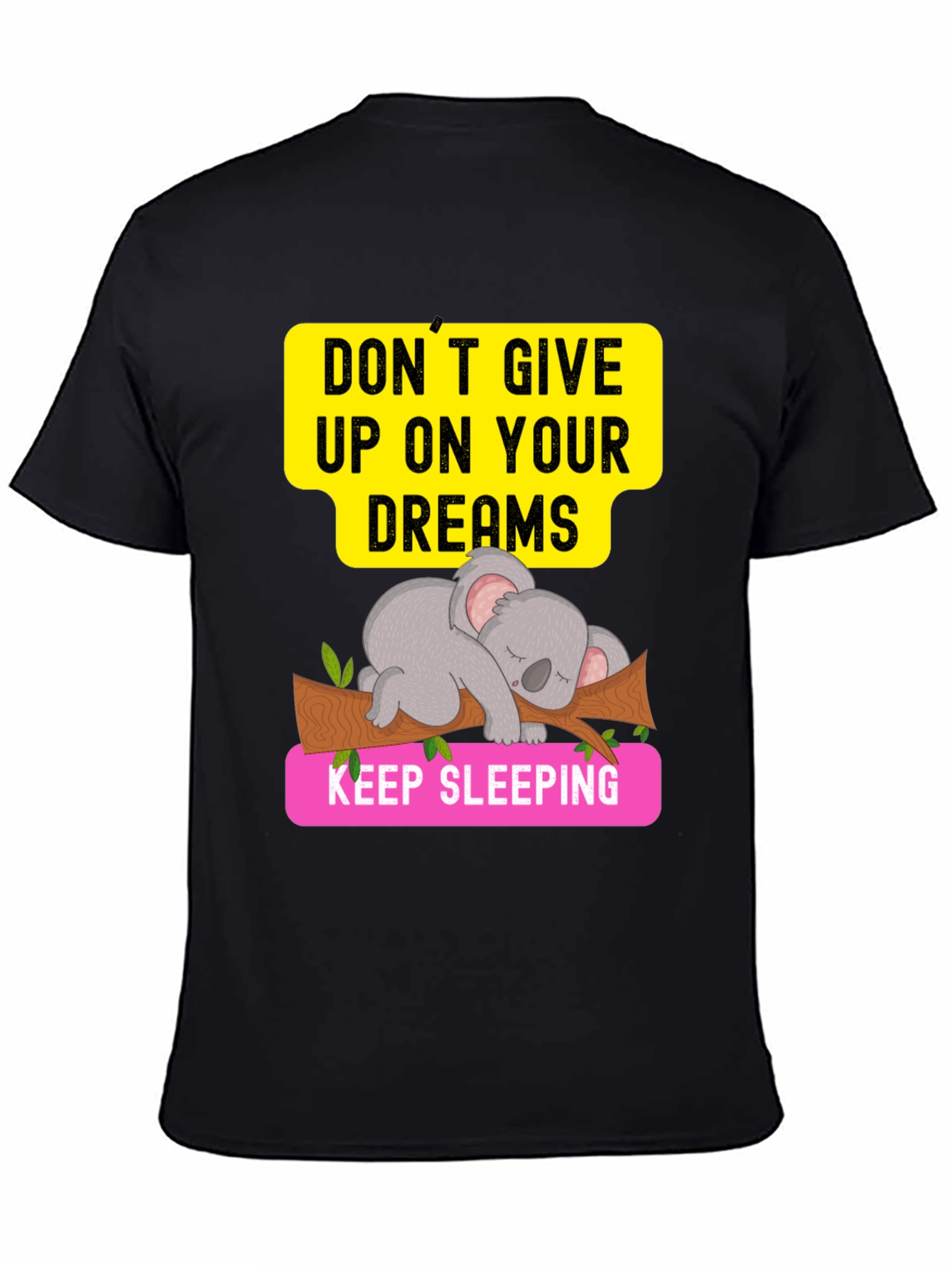 Dreaming Koala Graphic Tee - Sleepy Animal T-Shirt