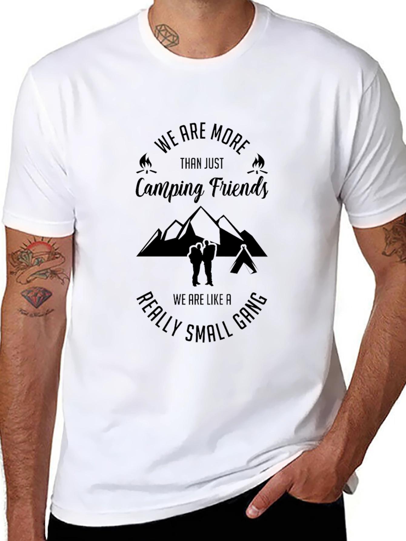 Camping Friends T-Shirt - Small Gang Adventure Tee