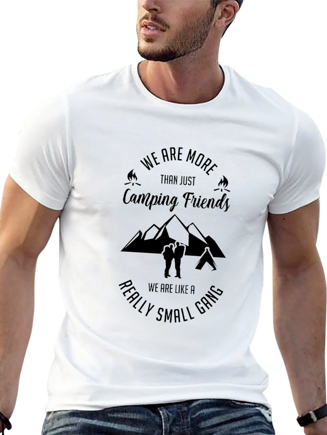 Camping Friends T-Shirt - Small Gang Adventure Tee