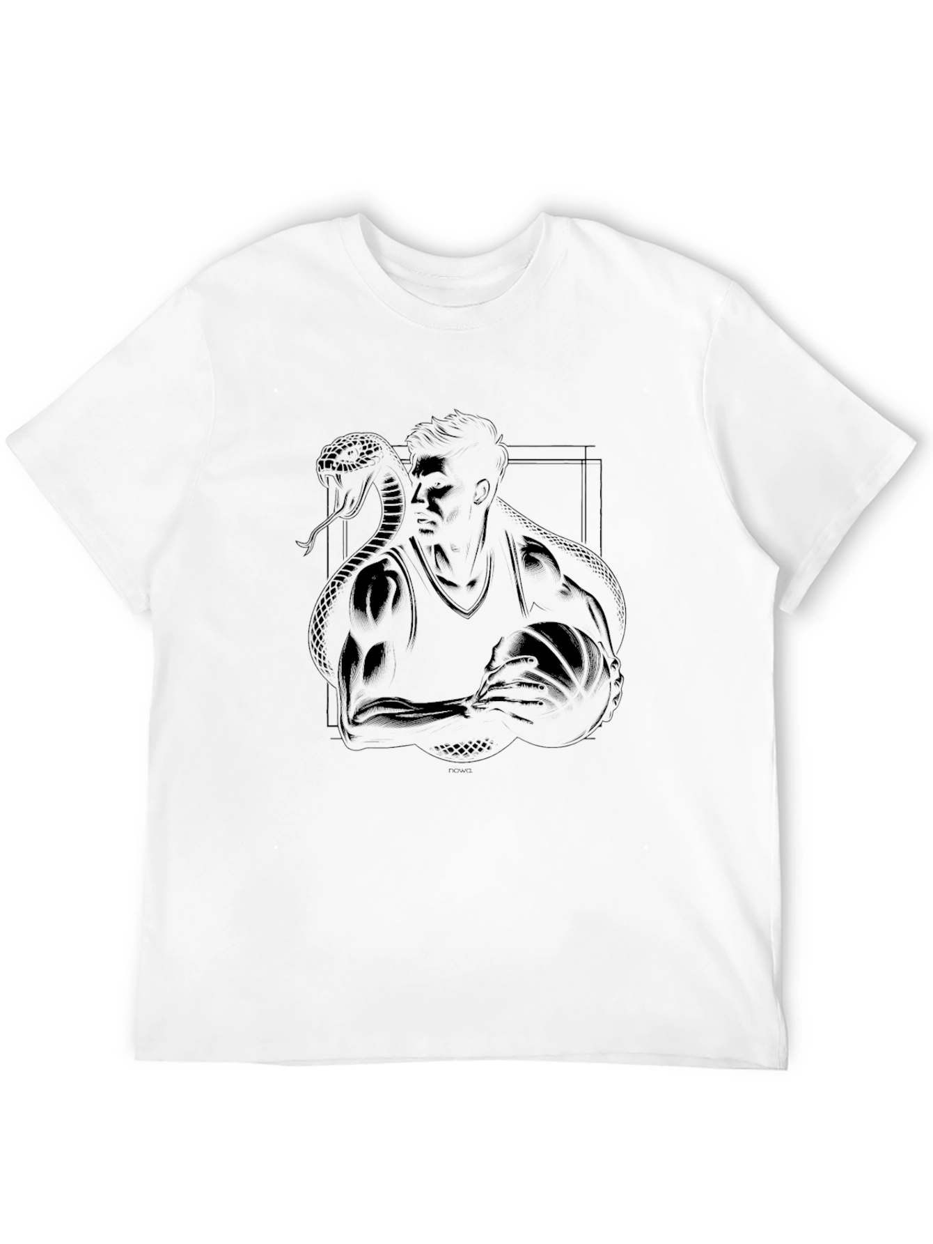 Black T-Shirt with Kobe Bryant Snake Design