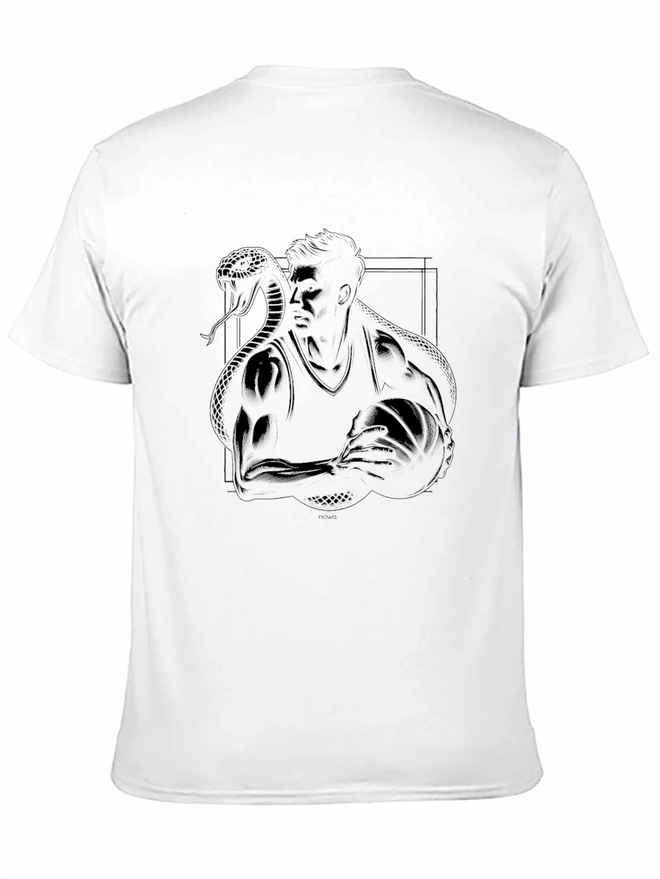 Black T-Shirt with Kobe Bryant Snake Design